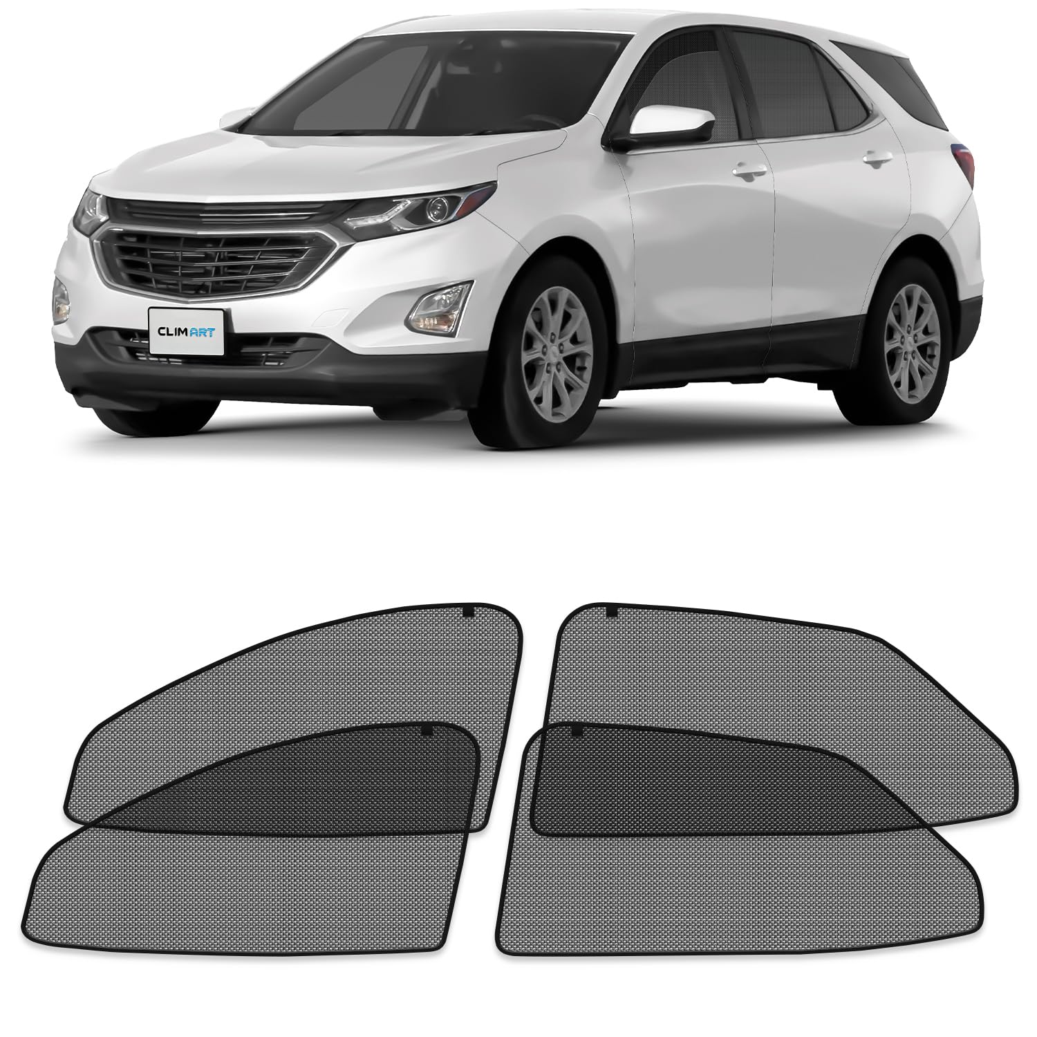 CLIM ART Magnetic Car Window Shades for Chevrolet (Chevy) Equinox 2018-2024 Custom-Fit Sun Blocker Curtains, Side Window Covers, Essential Car