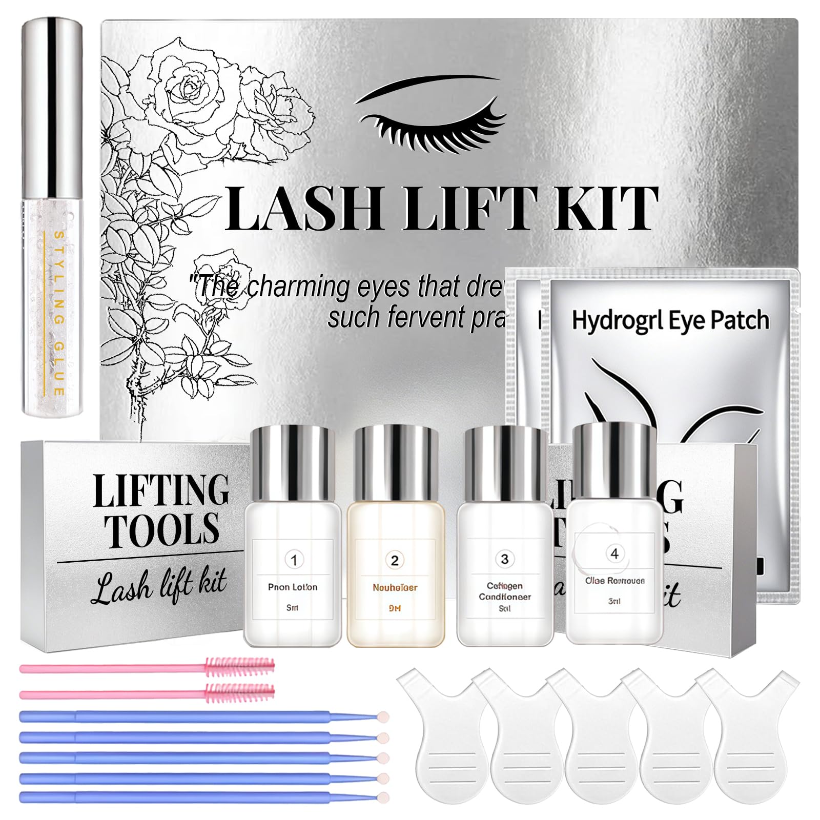 kit lifting De pestañas,2026 Versión Mejorada lifting pestañas,Set de Permanente de Pestañas Rizador Semipermanente Profesional Adecuado,Fácil usar,Para Salón y Uso Doméstico