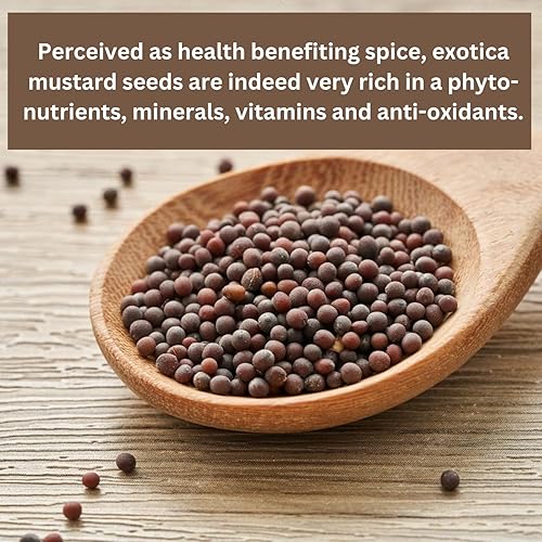 Miniatura 5 de Organic Herbs - Semillas de mostaza negra  Semillas de mostaza negra 100% cruda de la India en bolsa resellable  Semillas de mostaza negra enteras