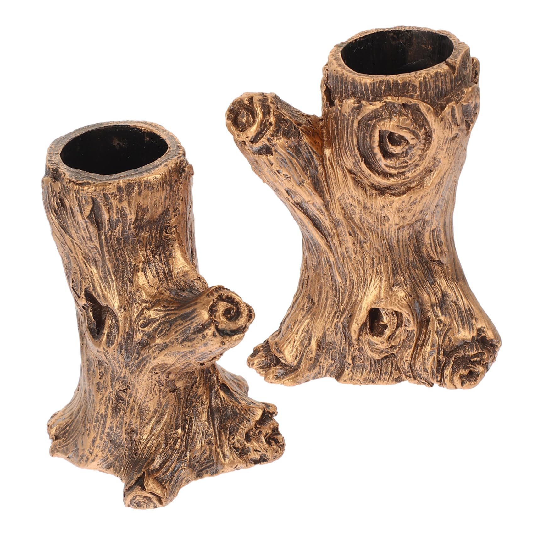 Yardenfun 1 Pair Branch Shaped Candle Cartoon Candle Party Candle Candlestick Ornament Candlestick for Home Tree Stump Shaped Candle Home Candle