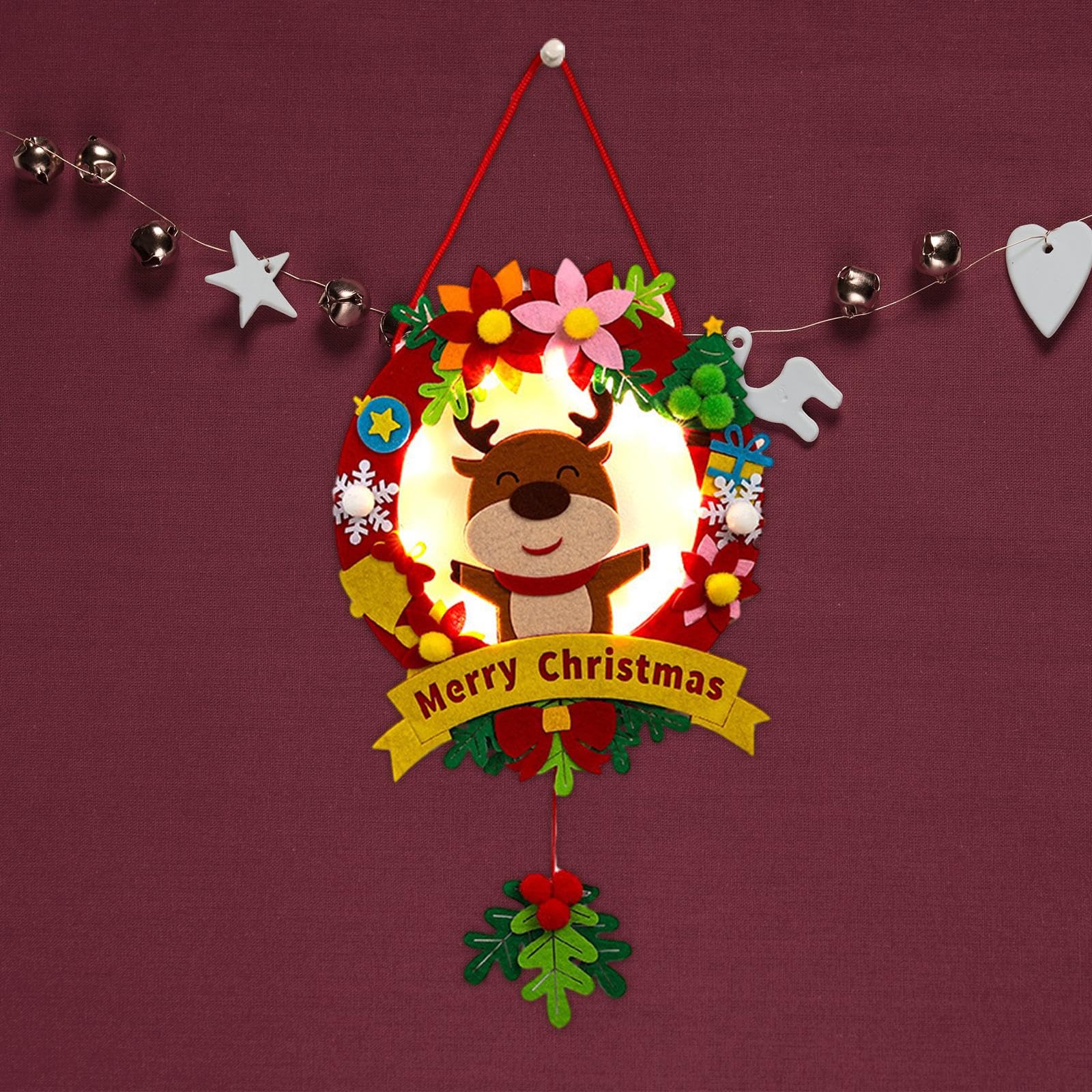 F Fityle 4x Guirlande de Fête, Décoration pour Entrée, Couronne de Noël Artificielle pour Ornements Divers