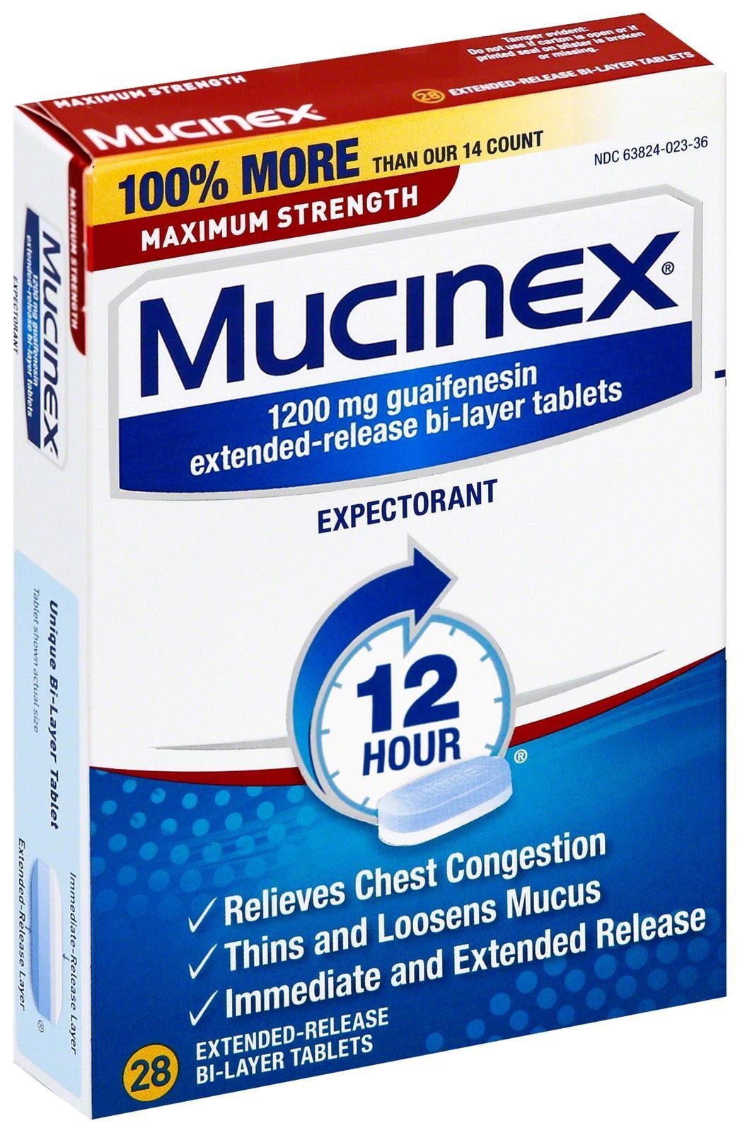 Mucinex Maximum Strength Expectorant-28 ct