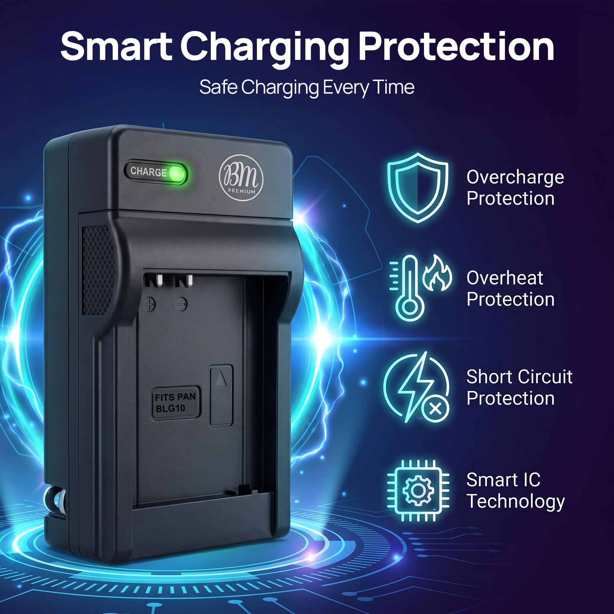 Amazon.com : BM DMW-BLG10 Battery Charger for Panasonic Lumix DC