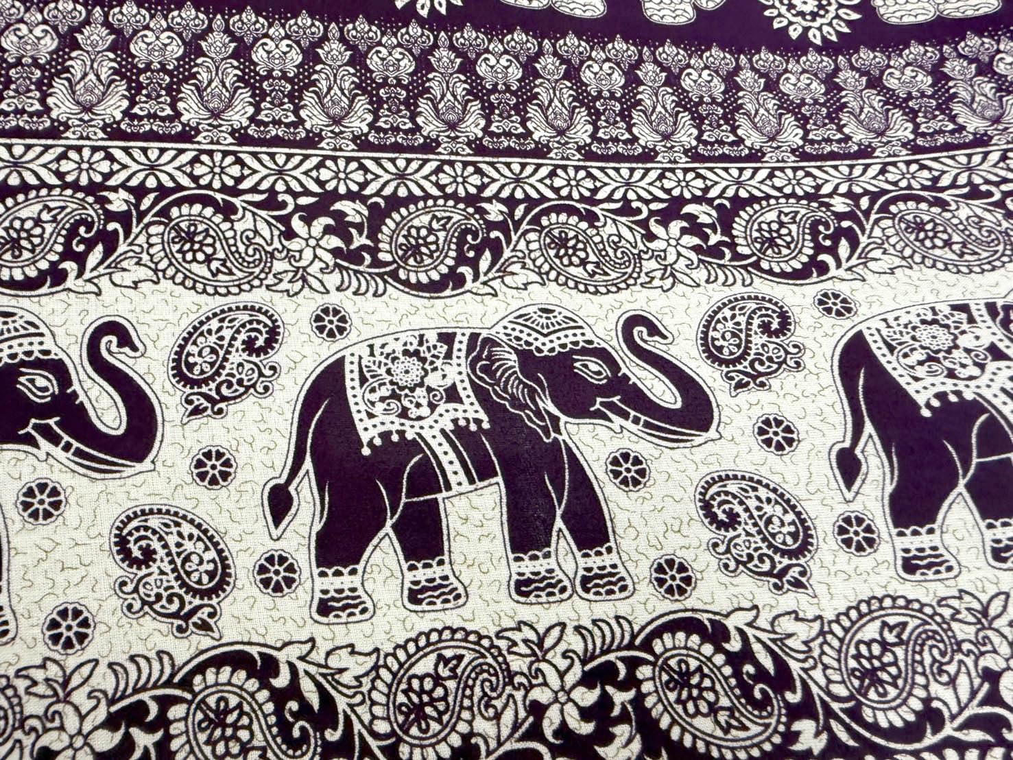 Amazon.com: AMORNPHAN 44” Tribal Elephants Animal Printed