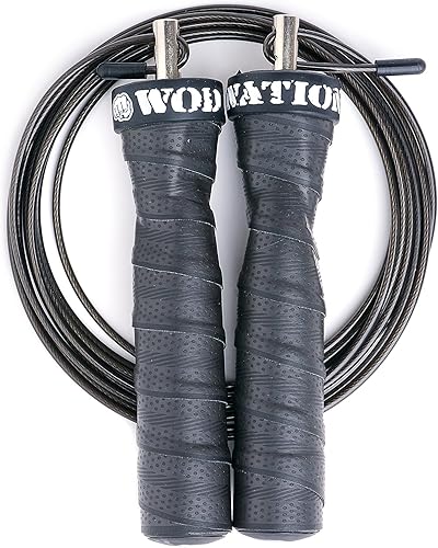 Miniatura 2 de WOD Nation Cuerda de salto de velocidad de ataque cuerdas de salto ajustables sistema único de entrenamiento de salto de dos cables un cable grueso