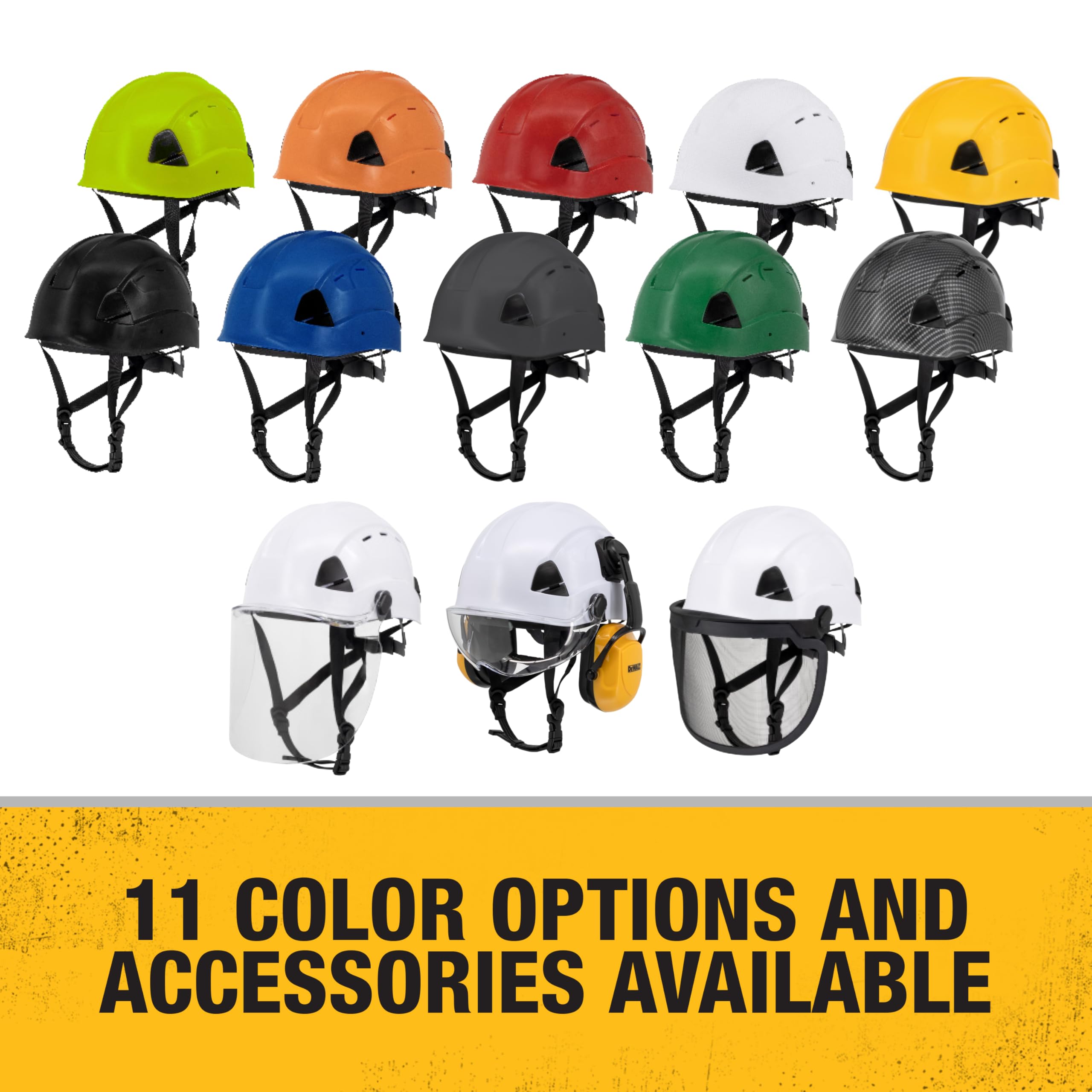 DEWALT DPG22V Black Type II Class C 4-Point Ratcheting Vented Safety Helmet : Sports & Outdoors