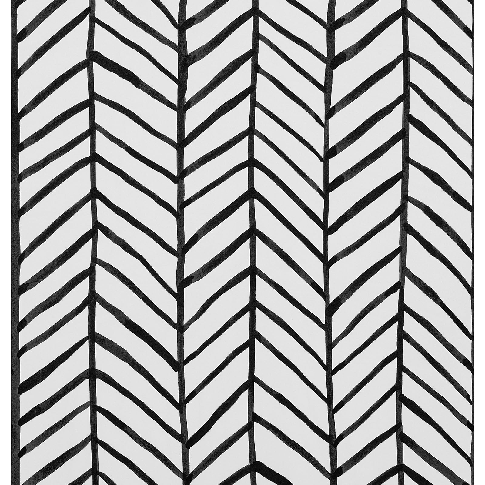 FENTIS Geometric Wallpaper Black and White Striped Peel and Stick Contact Paper Waterproof Self Adhesive Vinyl Wrap for Living Room Bedroom Bathroom Kitchen 44.5x500cm — image 1