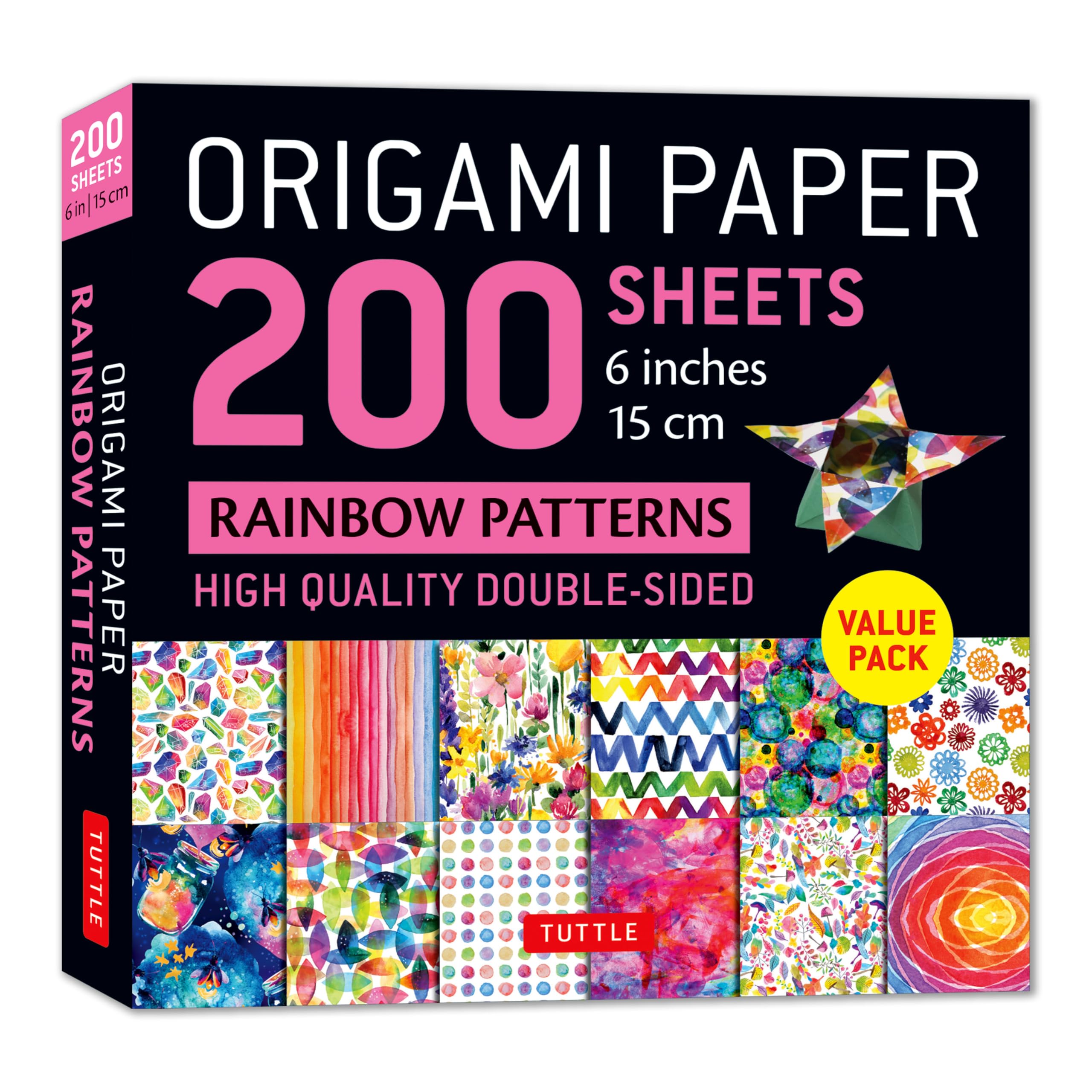 Origami Paper 200 sheets Rainbow Patterns 6"" (15 cm) (Notebook / blank book)
