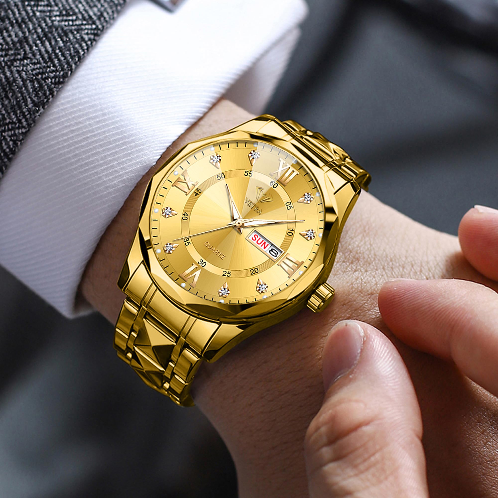 Vetra Armbanduhren für Paare für Sie und Ihn, Geschenke für Liebhaber, 2 Stück