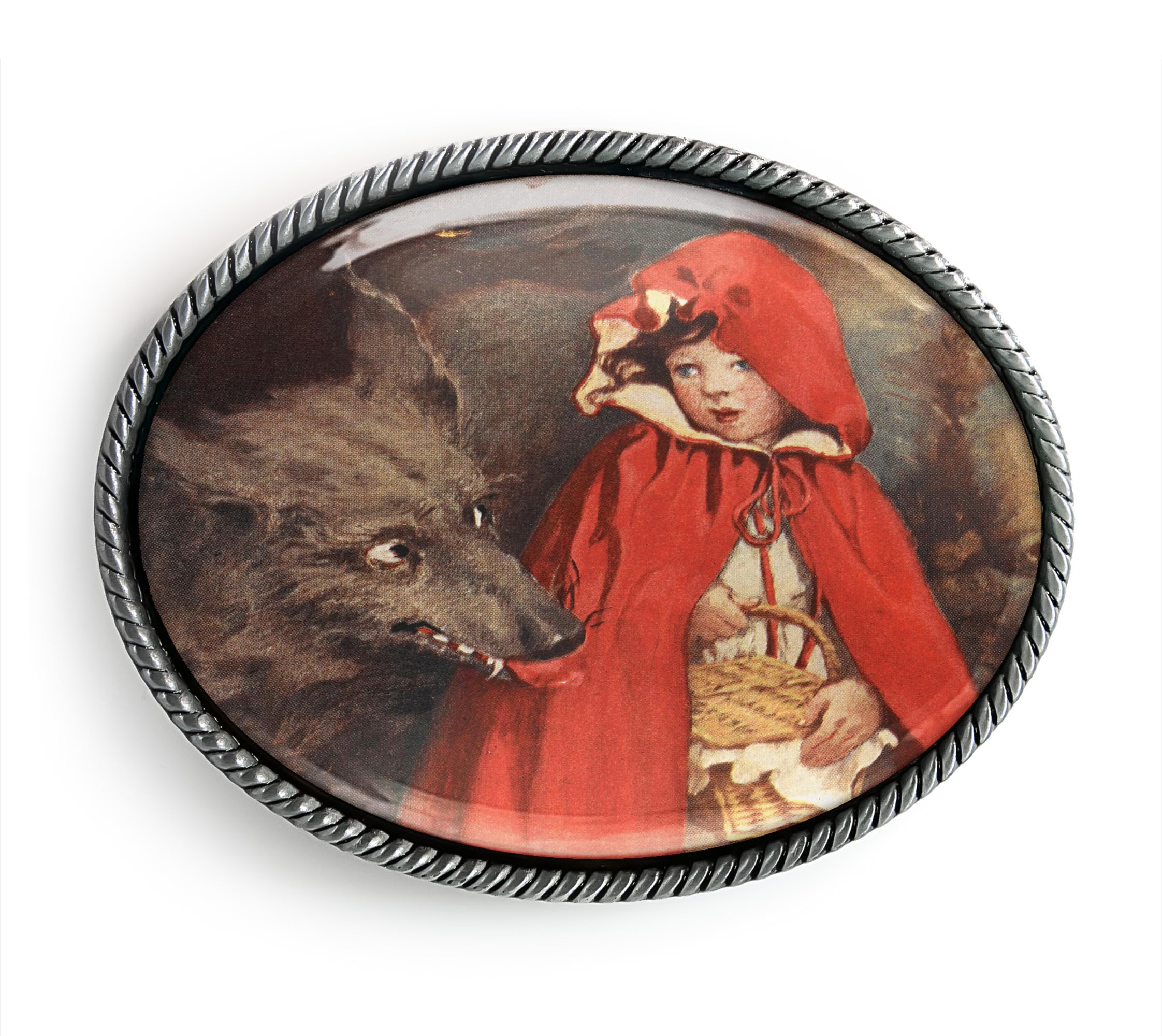 Little Red Riding Hood Belt Buckle - Grimm Fairytales Handmade Artisan Buckle
