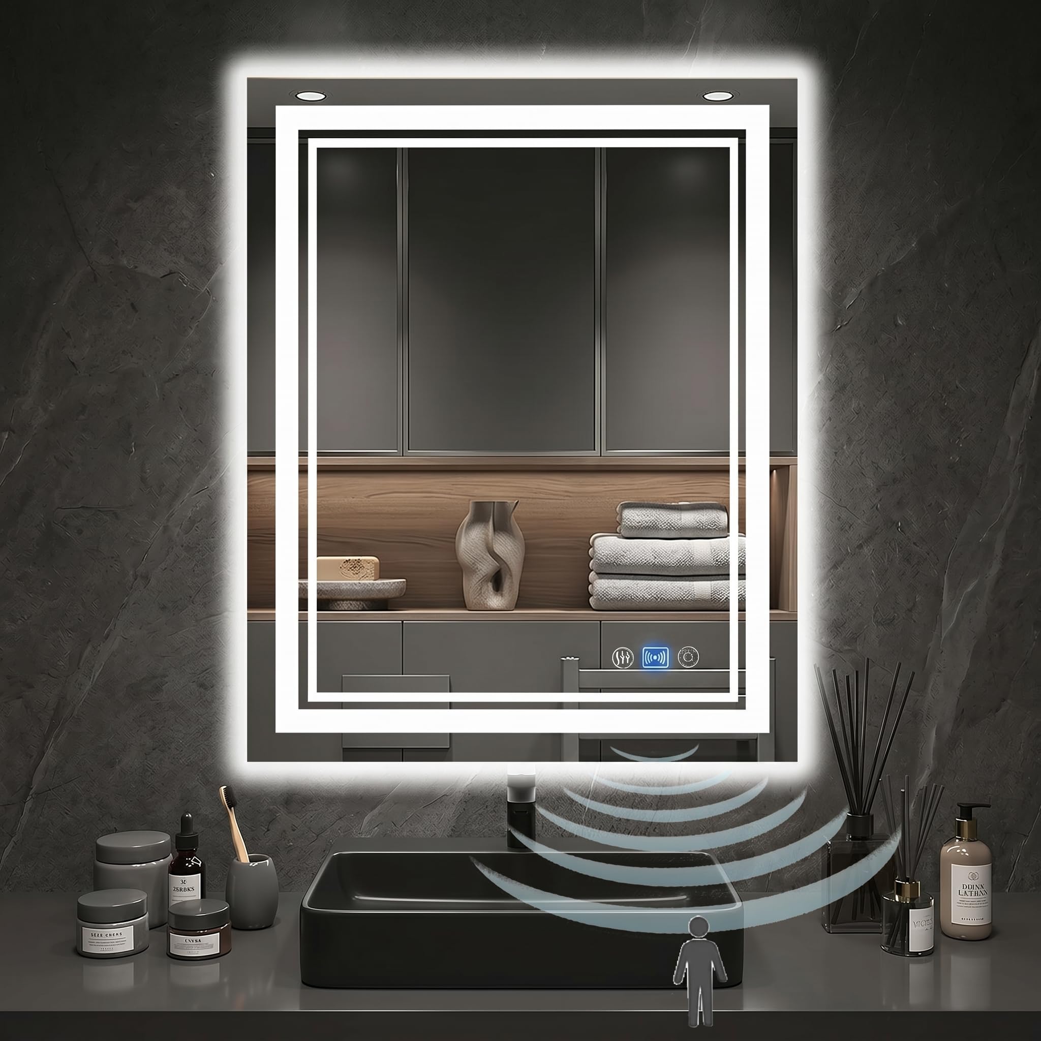 Photo 1 of Odernirror 24"x32" Backlit Frontlit LED Wall Mount Bathroom Vanity Mirror