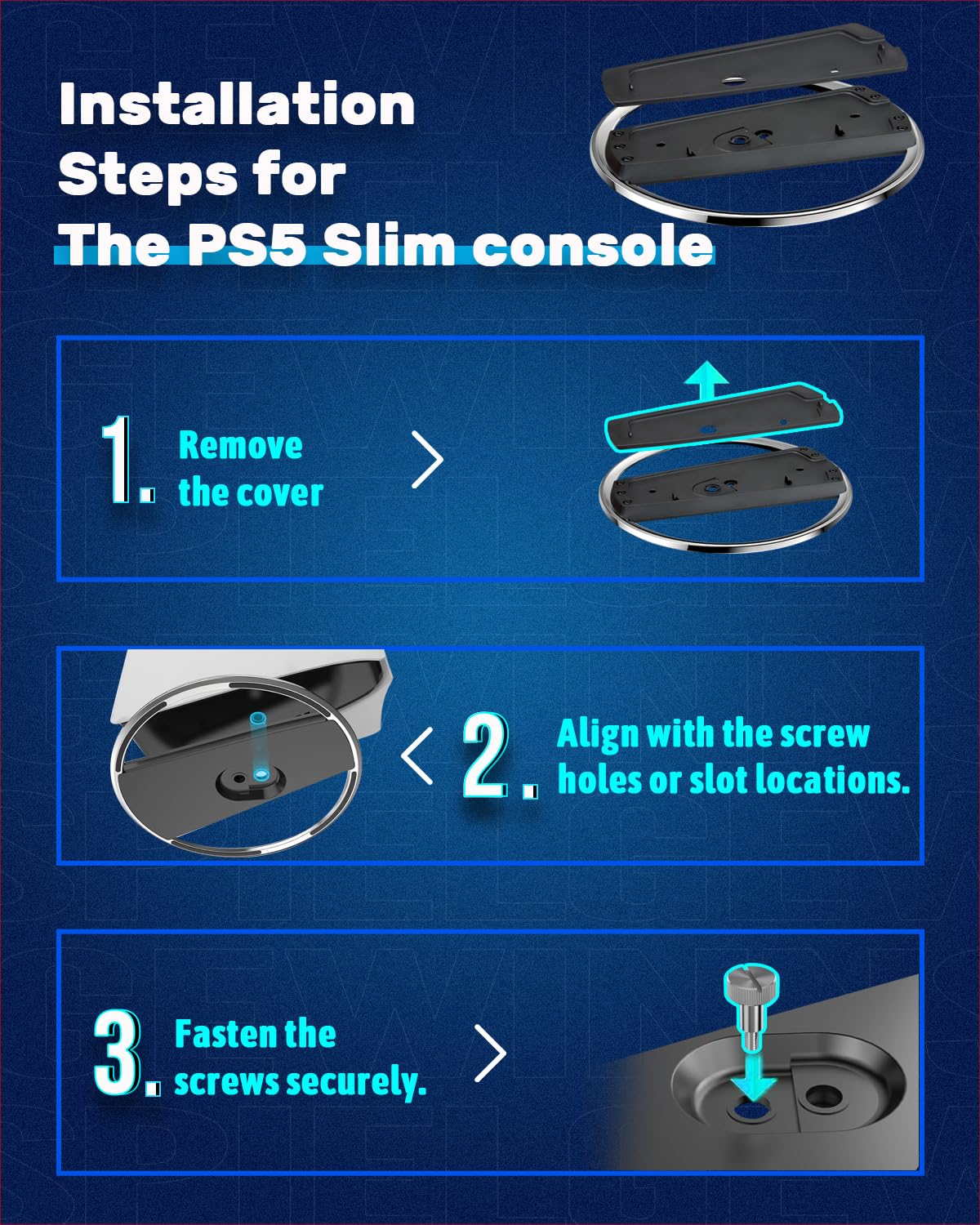 Vertikaler Standfuß für PS5 Slim Disc und Digital Edition, Videospiele Zubehör mit PS5 Ständer für Playstation 5 Pro Konsole Vertikal Standfuss | Stabiler Vertikaler Ständer für Play 5 Disc und Digital Edition Videospiele Zubehör, werkzeugfreie Installati