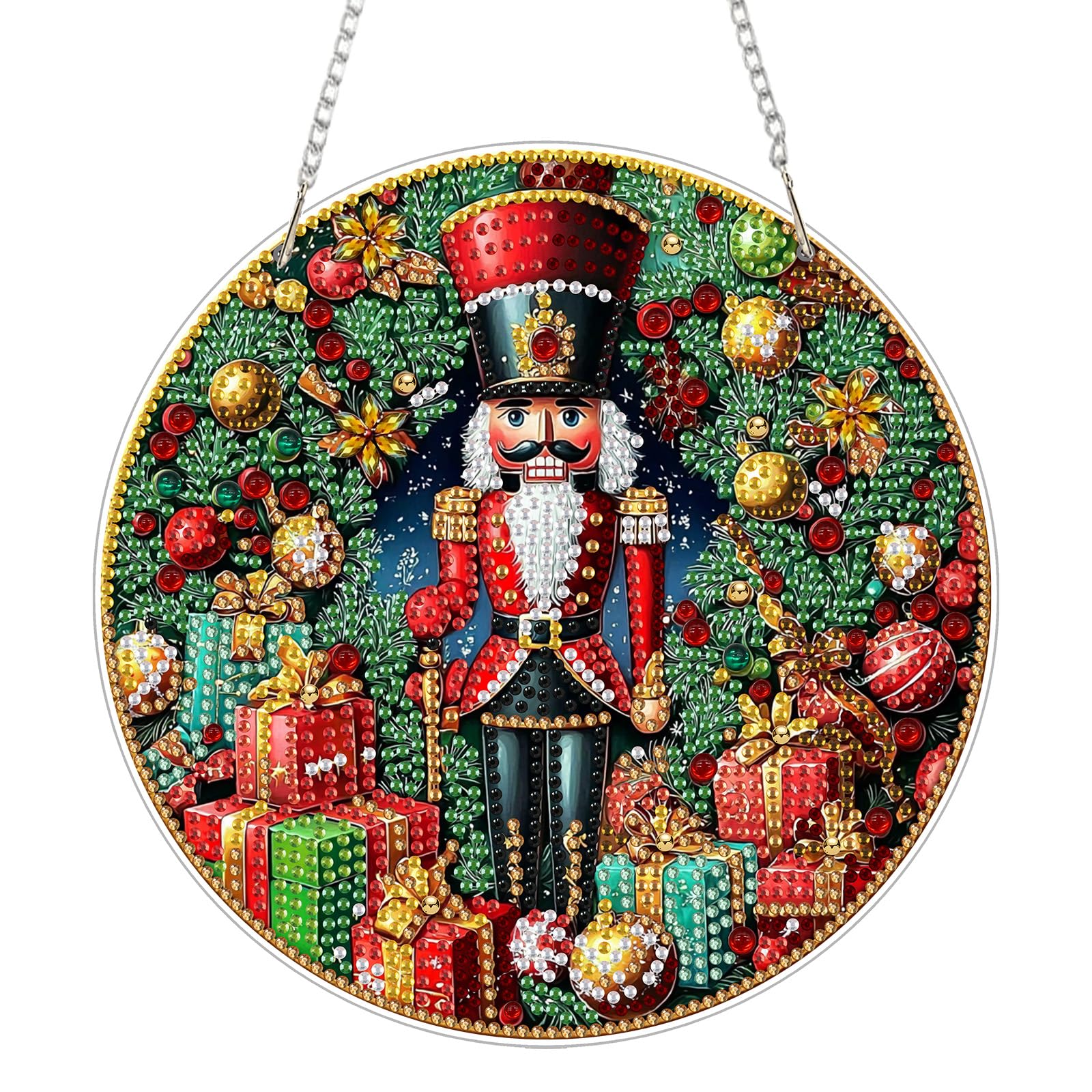 Photo 1 of Genius maker Christmas Diamond Art Hanging Kits for Adults, Diamond Painting Pendant Kits, DIY Acrylic 5D Special Shaped Crystal Diamonds Gem Art Painting Ornament for Home Wall Decor Gift