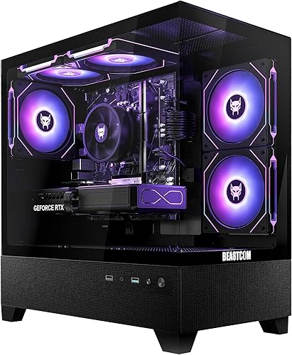 BEASTCOM Q5 Pro Gaming PC AMD Ryzen 5 4500 6X 3,60GHz 12 hilos RTX 3050 4 GB 32 GB de RAM SSD NVMe de 1 TB HDMI WiFi 5 Windows 11 Pro