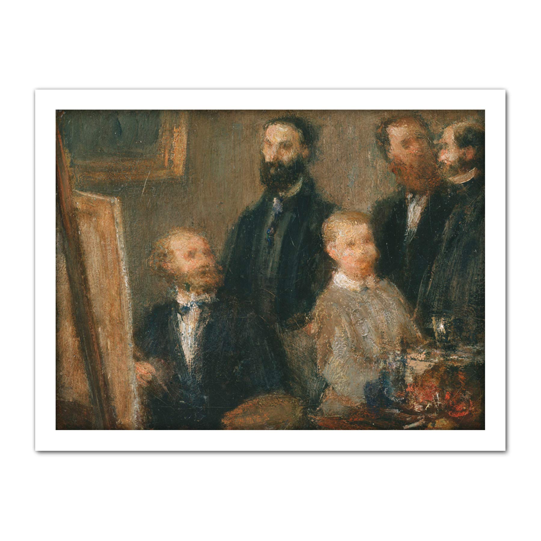 Fine Art PrintsHenri Fantin Latour Manet In His Studio Large Framed Poster Wall Decor 18x24