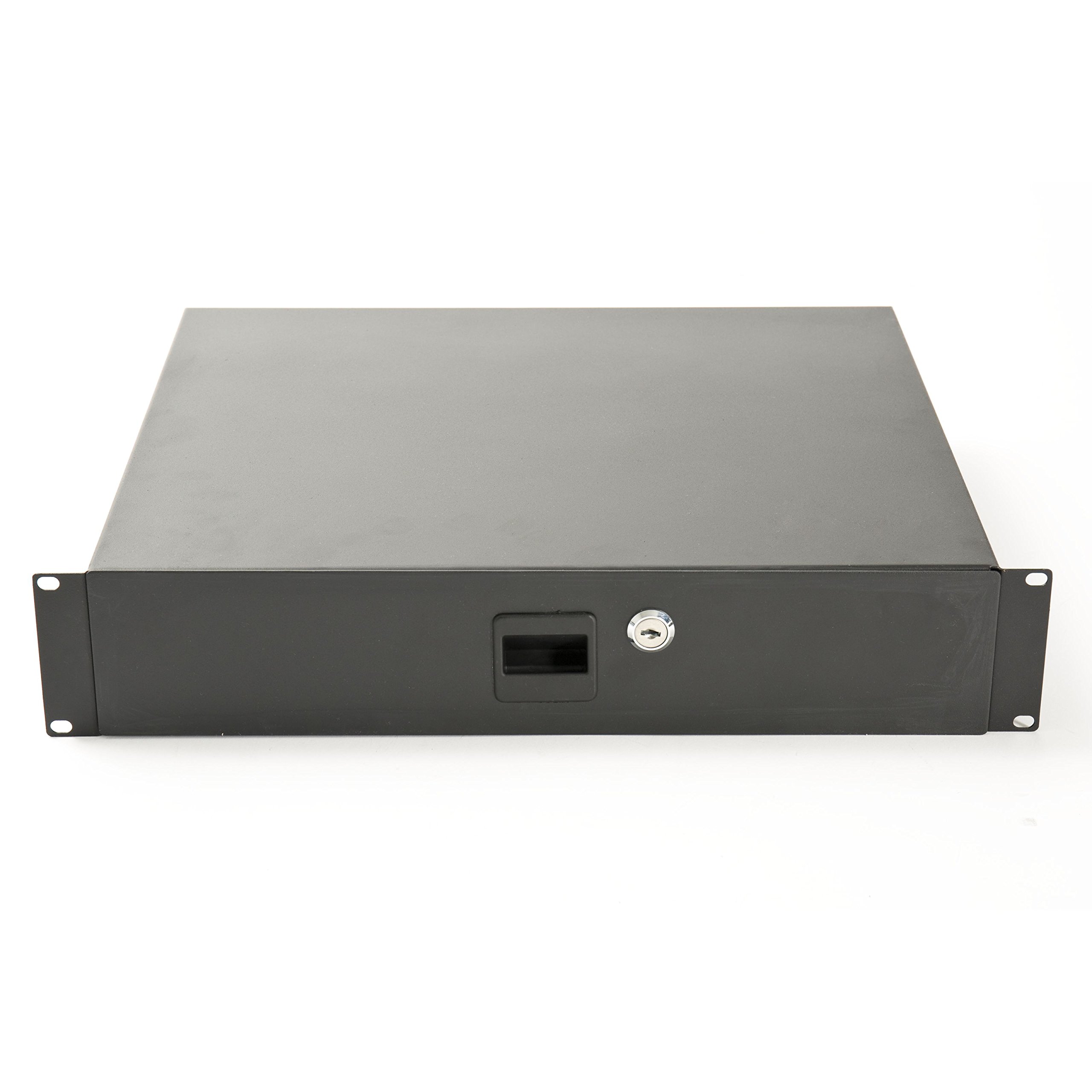 MUSIC STORE Rack 19" tiroir 2 U verrouillable - Tiroir de rack