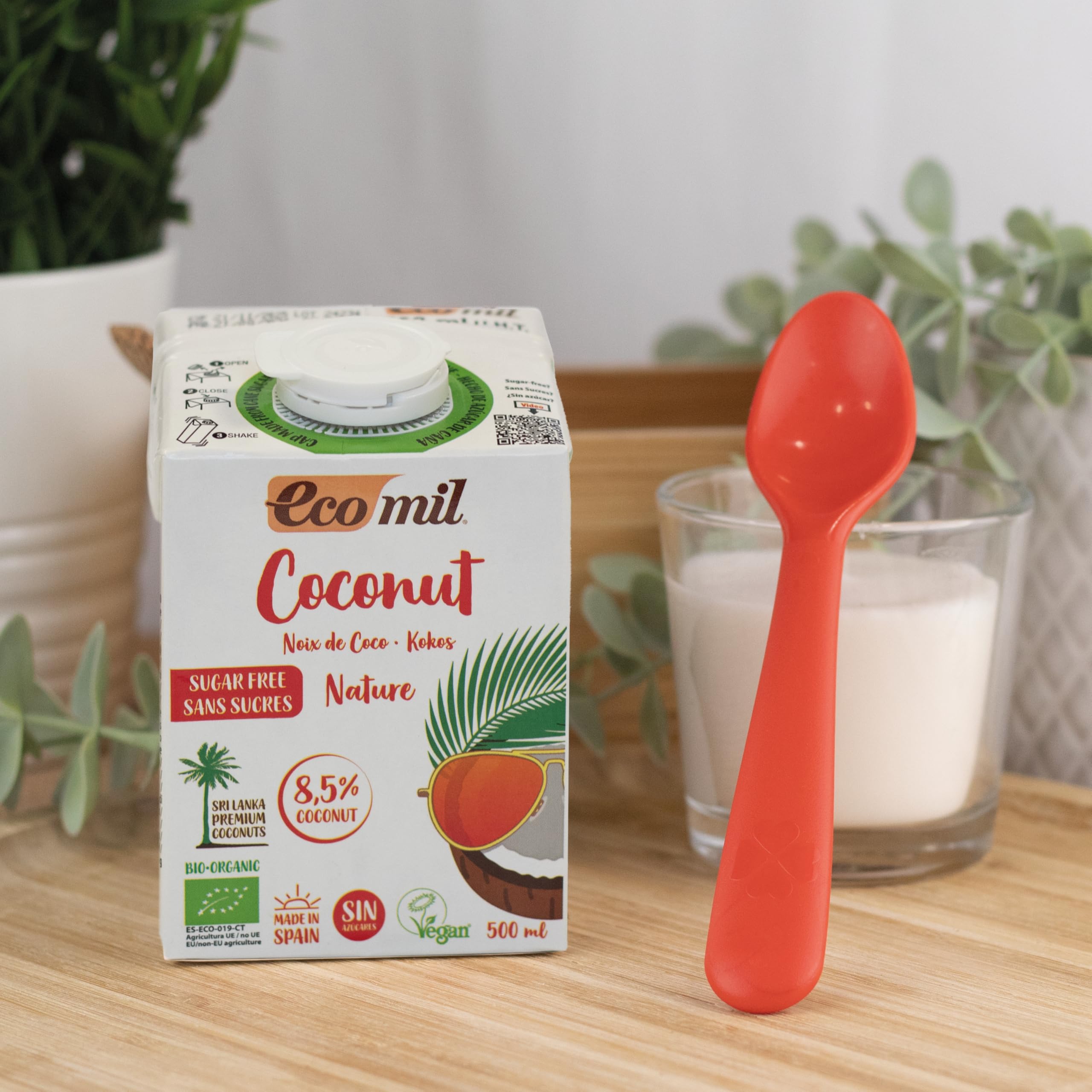 Ecomil Leche de coco Bio 500ml Sin lactosa sin gluten sin soja