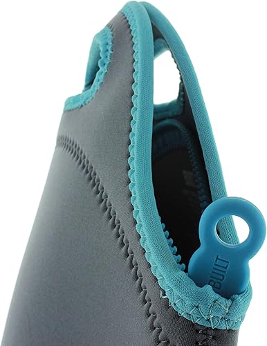Miniatura 2 de BUILT NY Gourmet Getaway - Bolsa de almuerzo de neopreno (gris con costuras azules)