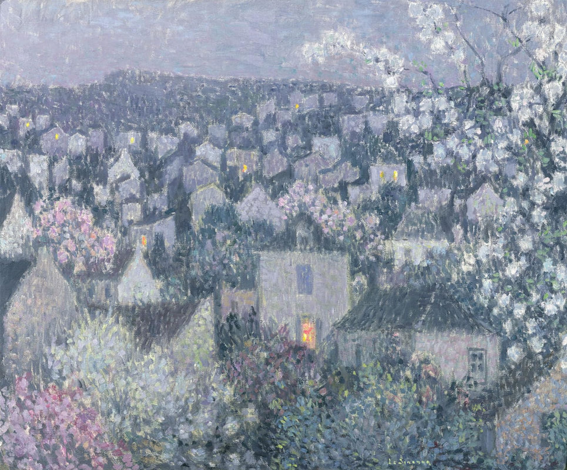 Tableau Toile poétique Soir de printemps pour évader - 5