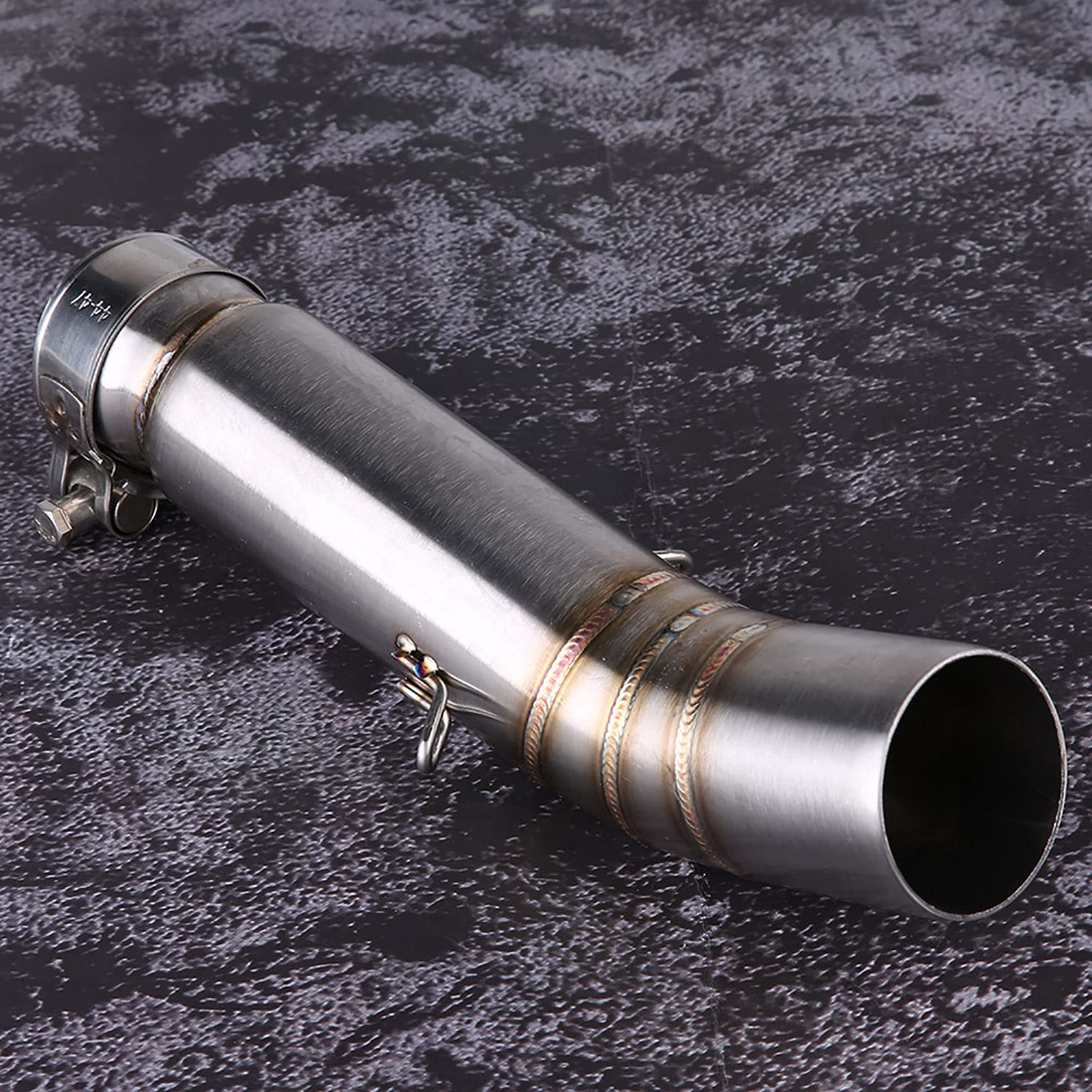 KIMISS pot d'échappement moto tube echappement link tuyau échappements slip on moto middle connect pot pour CBR500R CB500X CBR500 CB500F 2013-2015