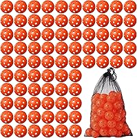 Vista 8 de Paquete de 80 pelotas de práctica de golf con vuelo limitado de 42 mm, pelota de entrenamiento de golf de plástico hueca con flujo de aire