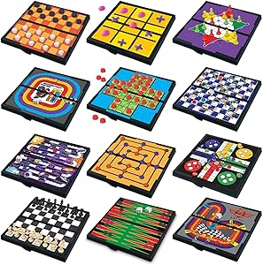Gamie Magnetic Board Travel Games for Kids, Includes 12 Retro Fun Games - 5