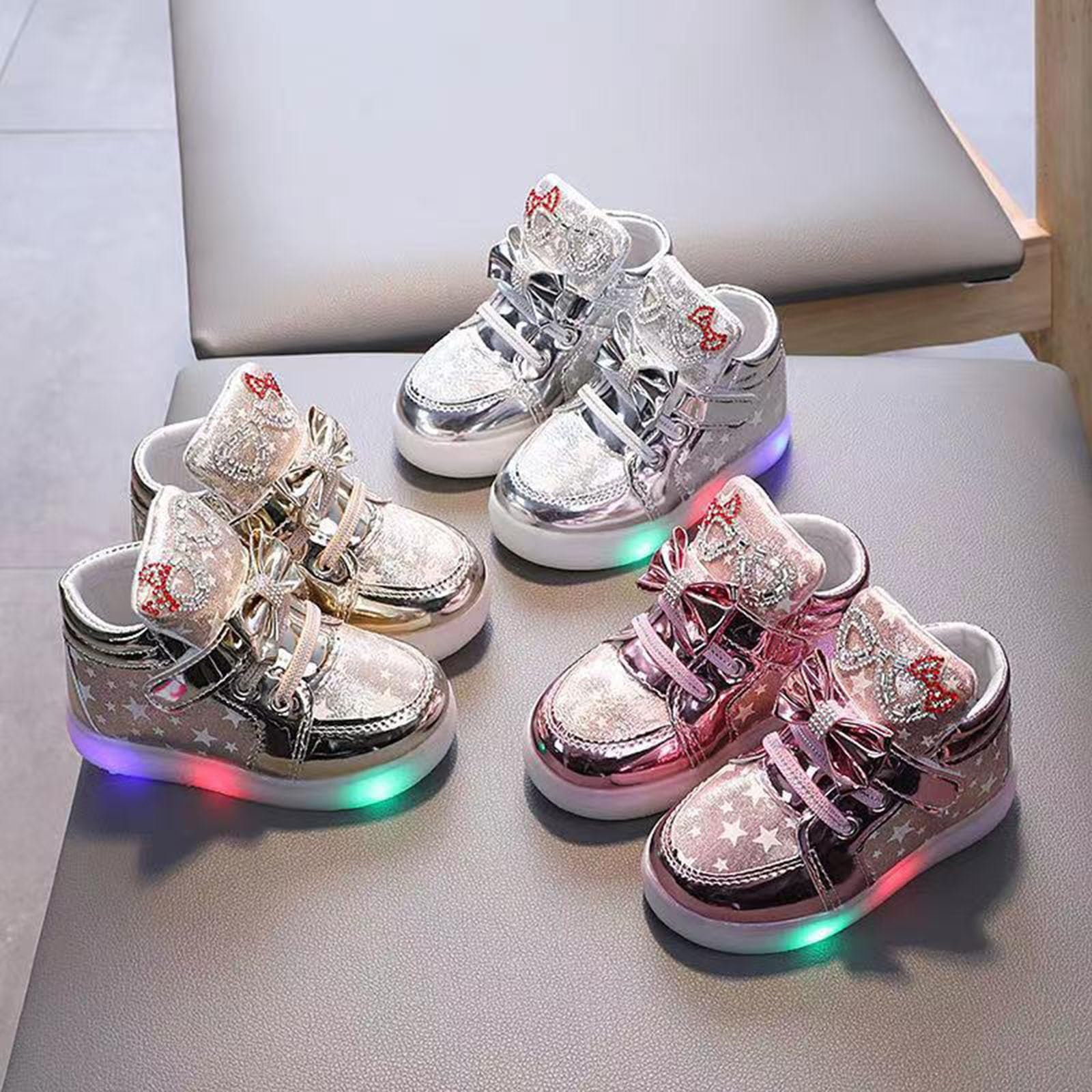 Zapatillas para niños y niñas, con mariposa, elegantes, planas, cómodas, transpirables, ligeras, con plataforma