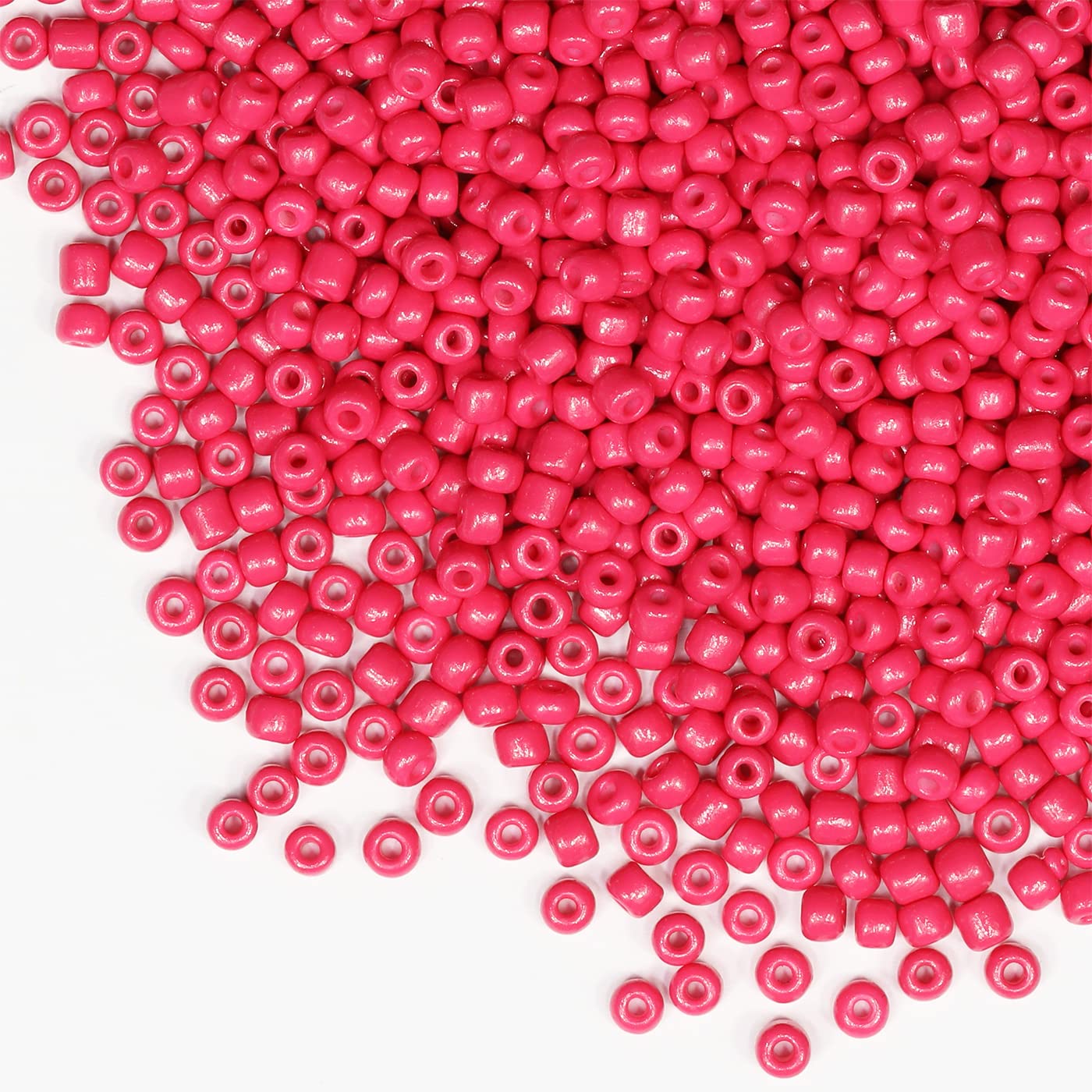 Rose Red AB Seed Beads 4mm | 110 Grams (About 1600pcs) For Jewelry Making | 6/0 Glass Beads Kit - View #12