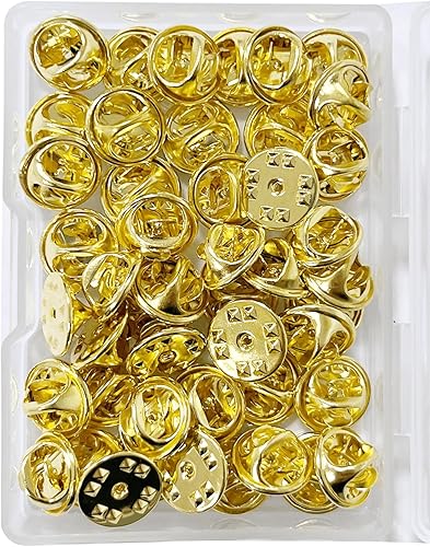 LLTGMV Insignia de embrague de latón embragues embragues de repuesto (oro, 50 piezas)