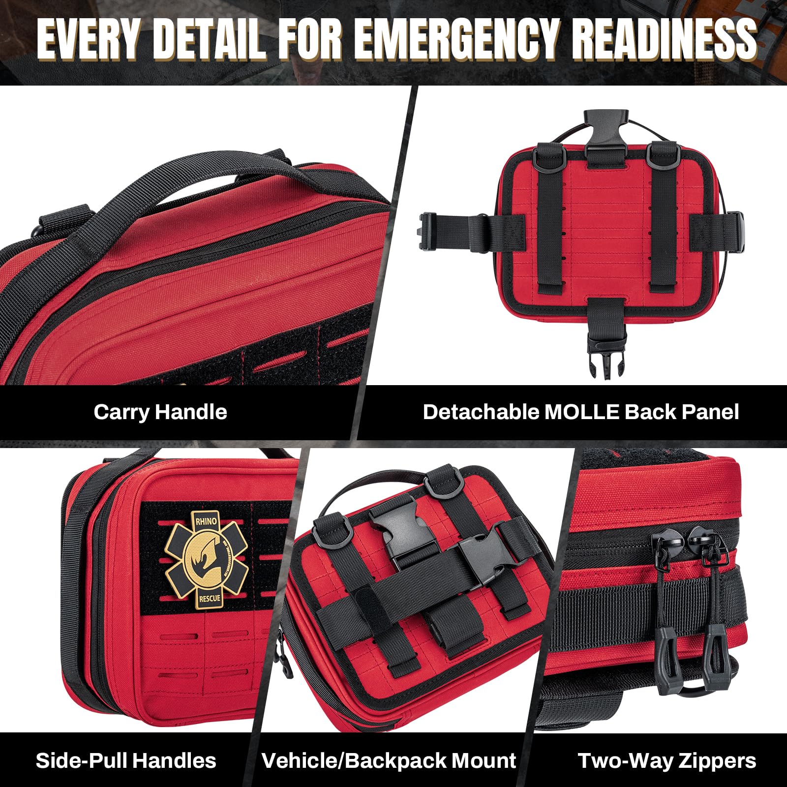 Amazon.com: RHINO RESCUE Vehicle IFAK Trauma Kit with C-A-T