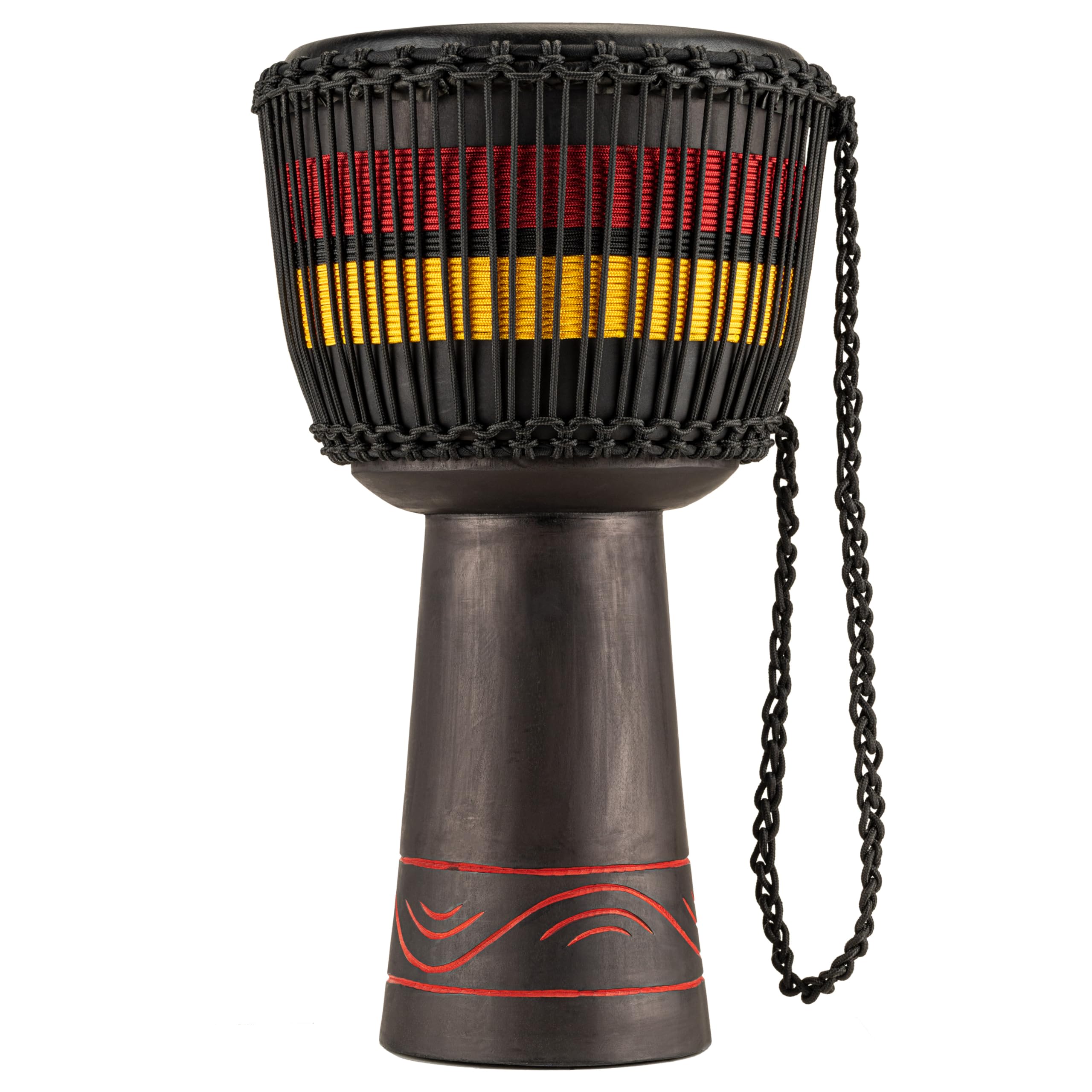 Meinl Percussion African Style Djembe – Très Grande Percussion à Main – Avec Peau de Chèvre – Diamètre 13 pouces – Acajou, Multicolore (ADJ7-XL)