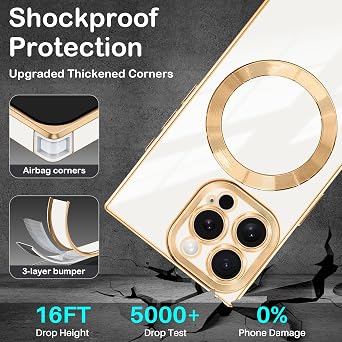 Magnetic for iPhone 16 Pro Case Compatible with MagSafe White