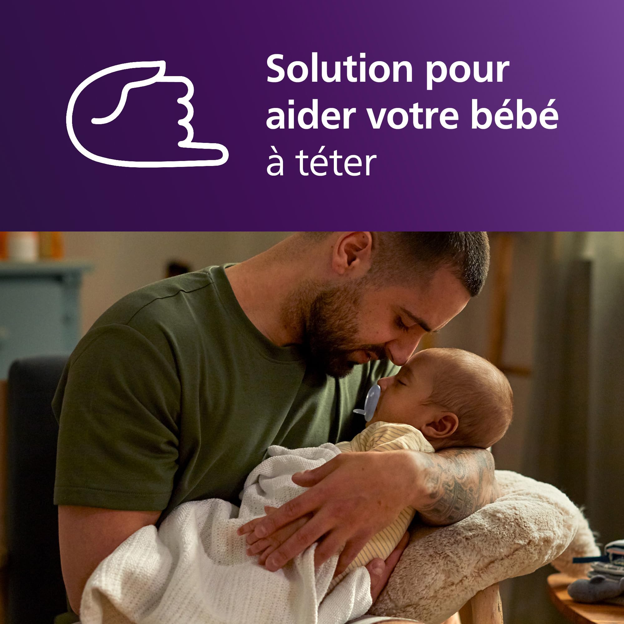 Philips Avent sucettes Soothie - Tétine orthodontique pour nouveau-nés âgés de 0 à 6 mois, conception monobloc, téterelle souple en silicone pour réduire la pression, sans BPA, lot de 2, SCF099/26