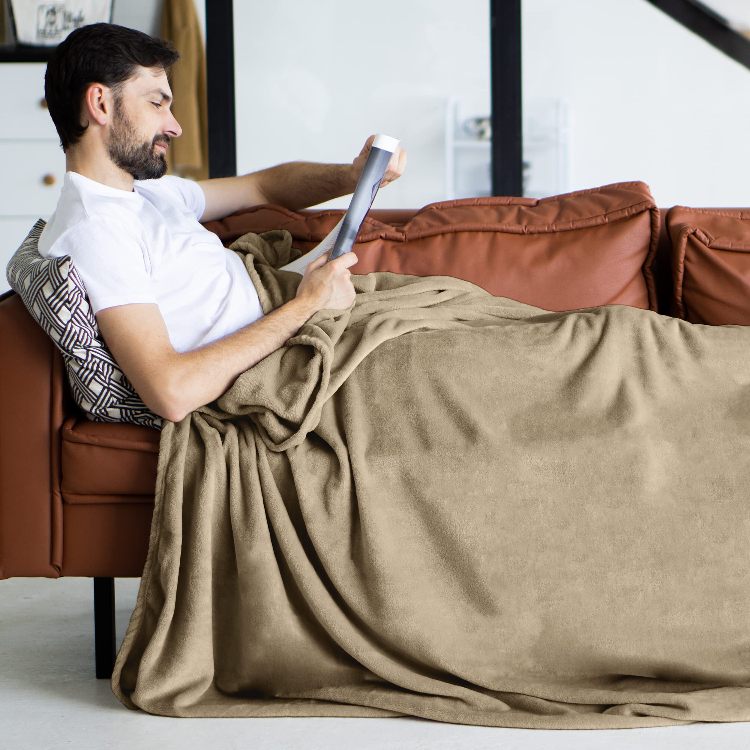 PAVILIA Coperta in pile super morbida, bordeaux, color rosso vino, lussuosa, pelosa, calda e accogliente coperta in microfibra a costine, per divano e letto, coperta leggera a righe, 50 x 60 cm
