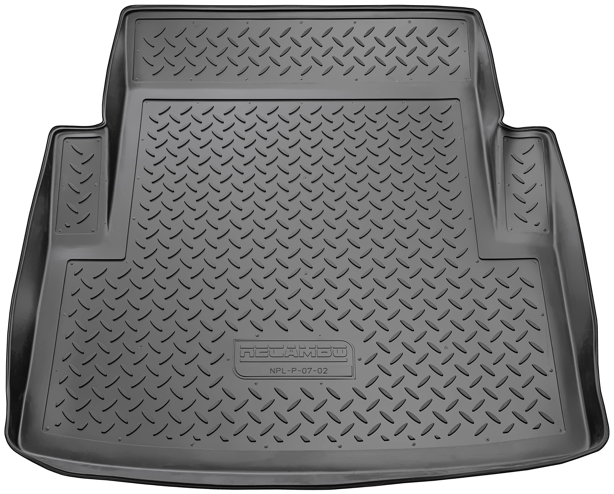 Recambo Alfombrilla de Goma para Maletero, Apta para BMW Serie 3 E90 Sedán, 2005 2011, Ajuste con Borde
