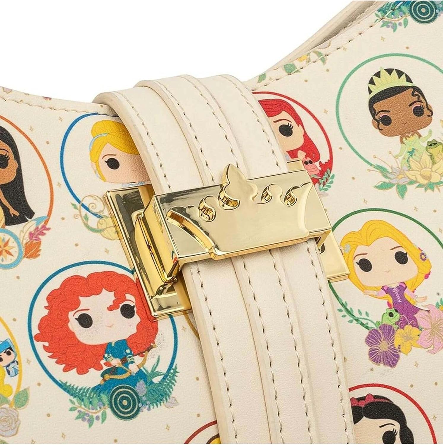 Loungefly Pop Disney Princess Circles, Crossbody Bag Purse Womens Handbag