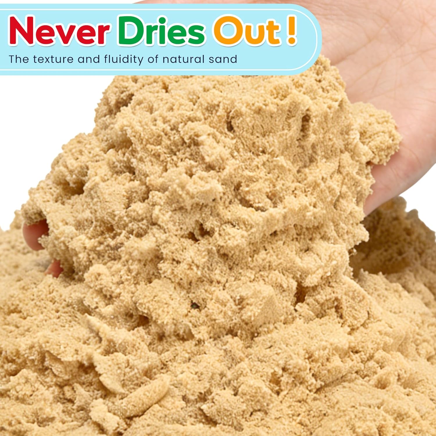 FURWEY 13.3lbs Play Sand, Natural Brown Sensory Sand,Suitable for Children to Shaping, Squeezing and Molding