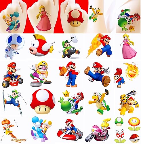 Miniatura 1 de Paquete de 60 tatuajes temporales, tatuajes temporales de 2 x 2 pulgadas para recuerdos de fiesta de niños, calcomanías de tatuajes falsos,