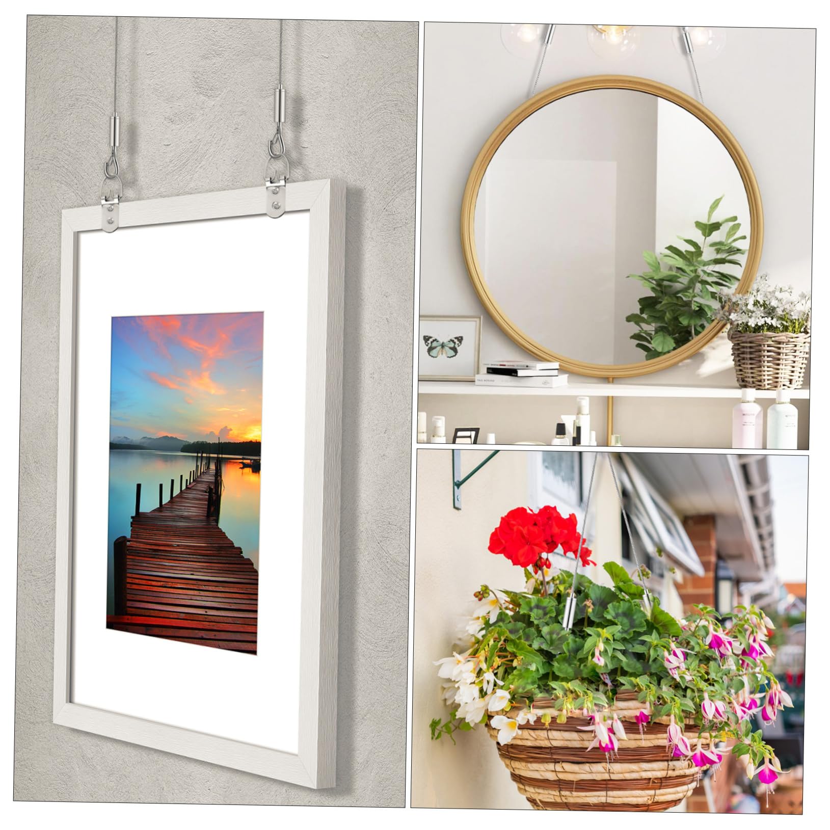 Amazon | iplusmile 1 セット の画像吊り下げワイヤー 絵吊りワイヤー