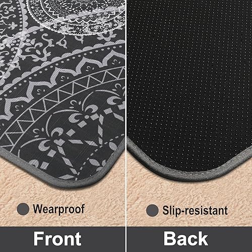 Miniatura 5 de AiBOB Tapete para silla para suelos alfombrados, material grueso y rígido, no se hunde, tapete de oficina para escritorio de computadora en