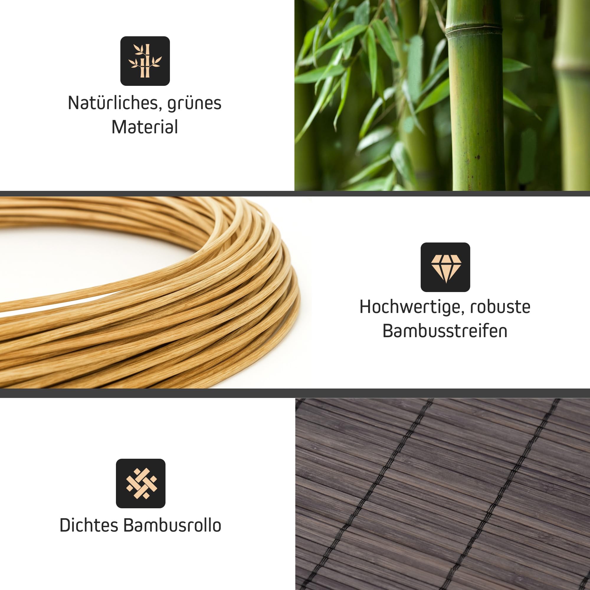 Tenda A Rullo In Bambù Victoria M. - 150x160 Cm, Marrone, Montaggio Senza Fori Per Interni - Foto 10