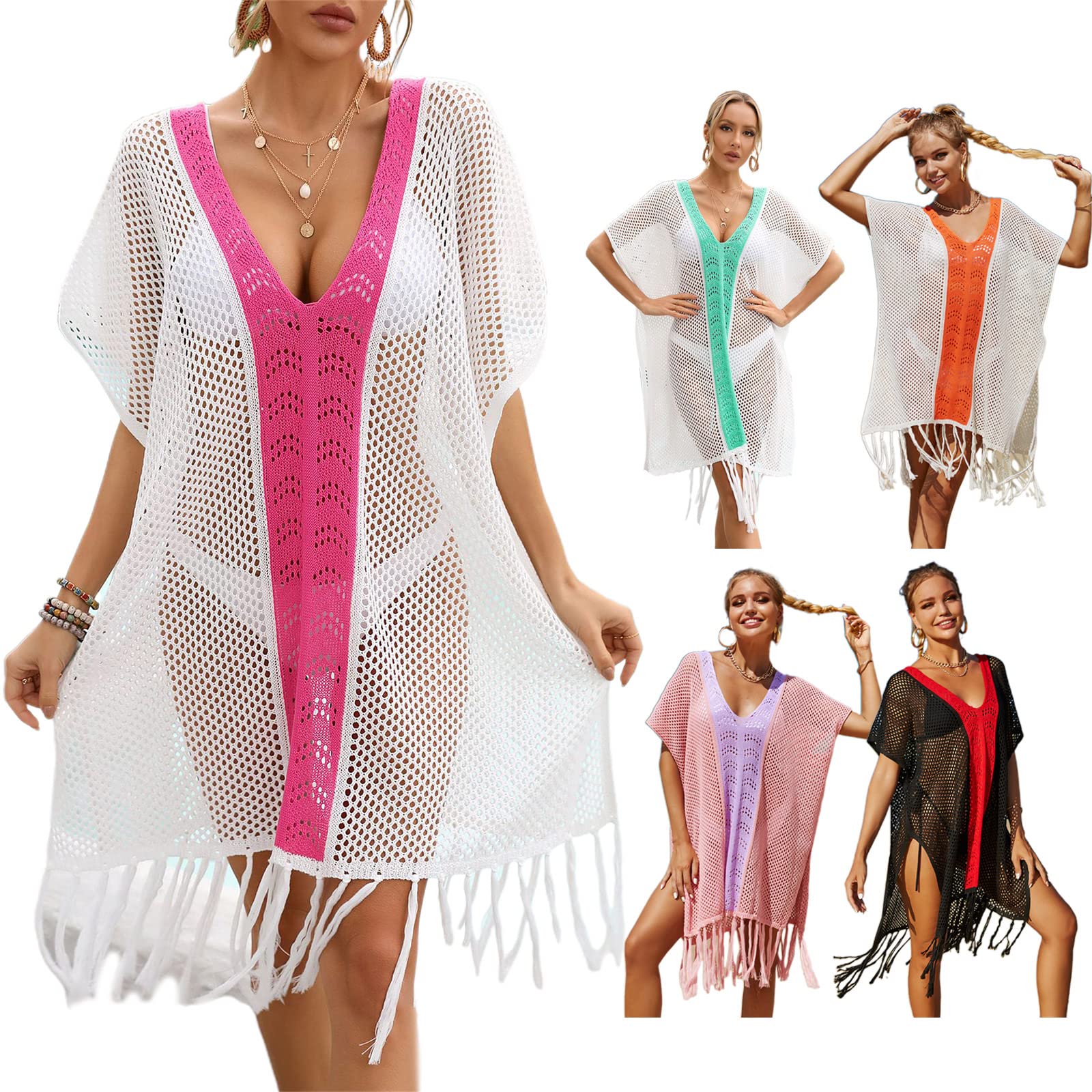 Vestito da spiaggia all'uncinetto costume da bagno copertura per costumi da bagno donna estate vestito uncinetto costumi da bagno tappezzeria per le donne