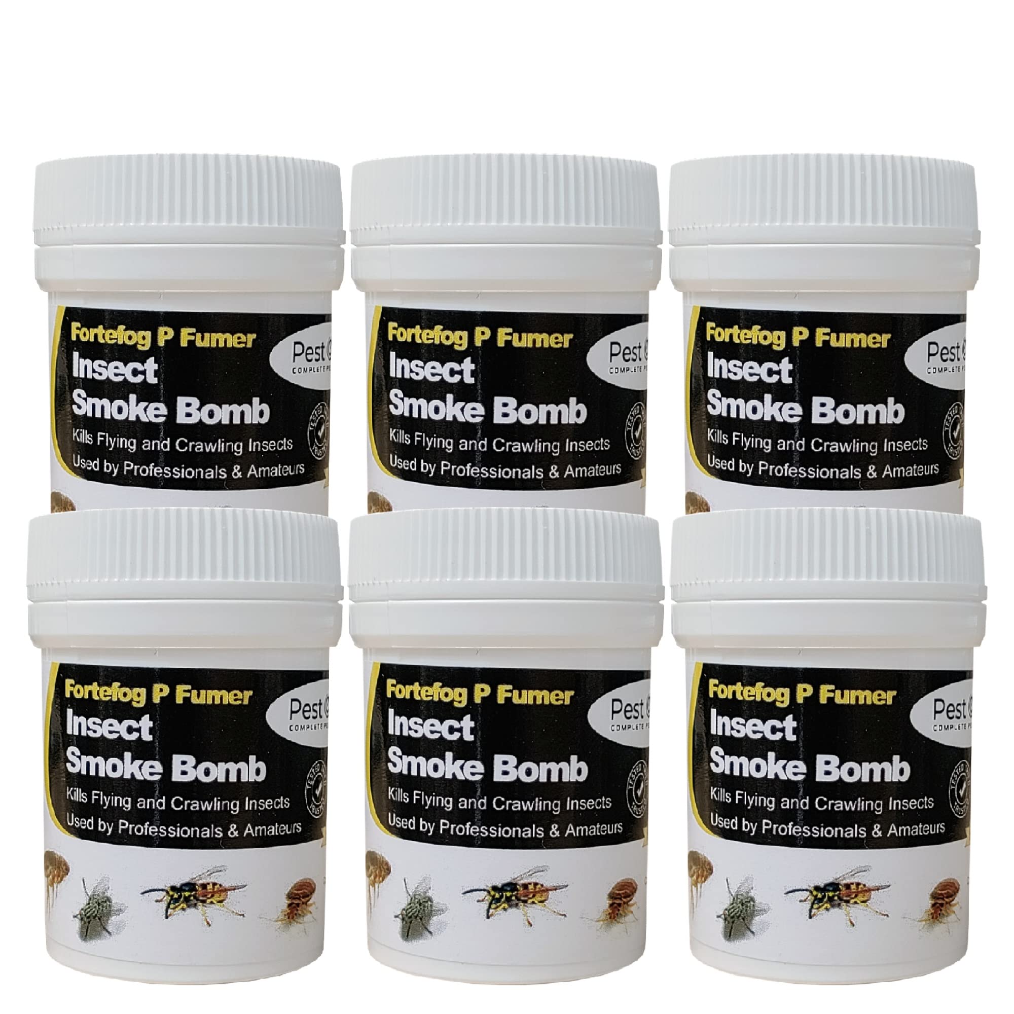 Smoke Bomb Professional Strength Fogger Fumigator for Fleas Bed bugs Moths Cluster fly Spider Poultry Red Mite and all insects Killer Midi Fumer 11g (Pack of 6)
