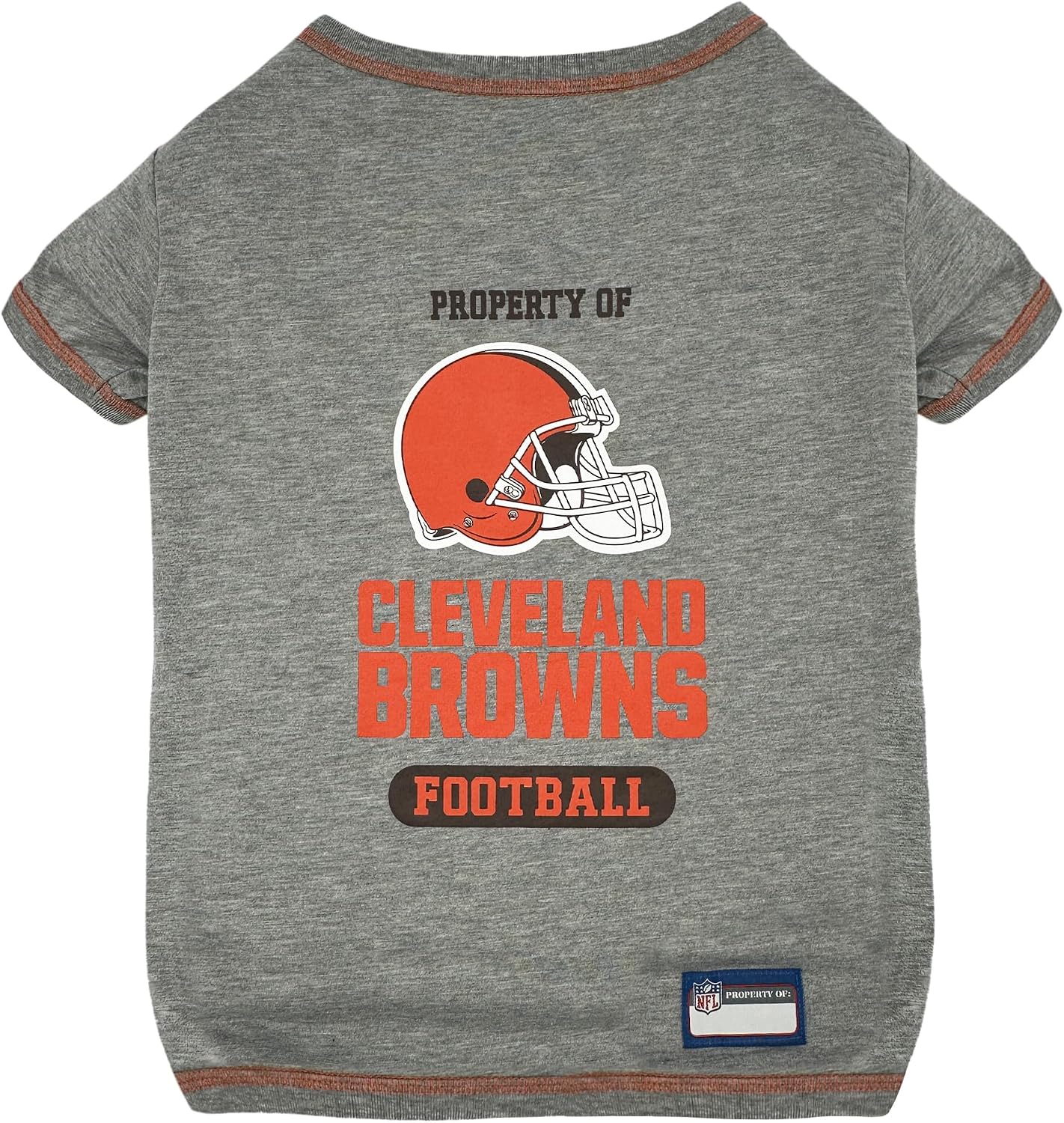 NFL Cleveland Browns Dog T-Shirt for Pets, Size Small. Officially Licensed Pet Shirt with Team Logo, Soft Stretchable Comfort Fit Apparel for Dogs & Cats
