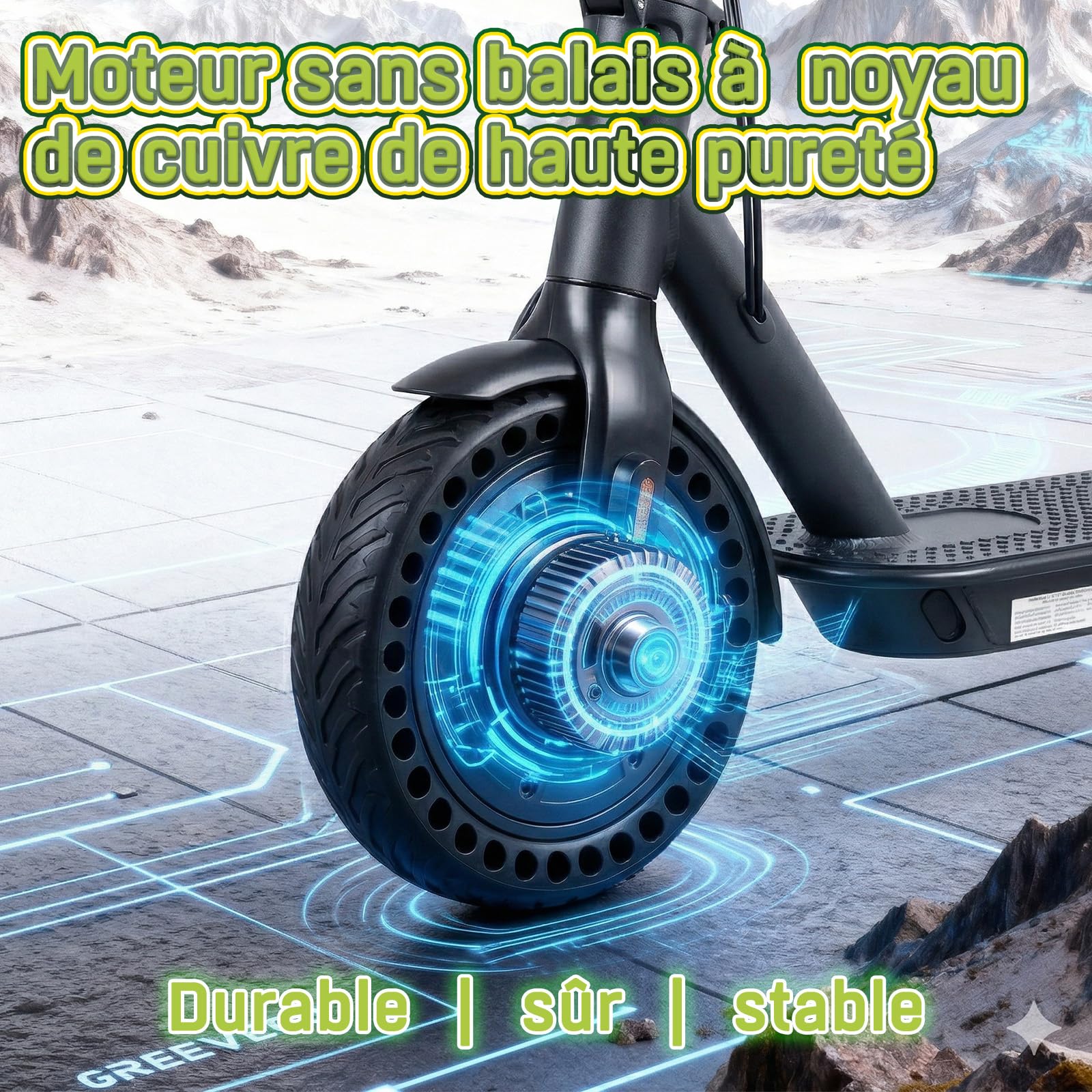 Trottinette Électrique Ado 10-16 Ans – Moteur 350W, Batterie 4Ah, Autonomie 10-15km, Pneus 8.5" Gonflables, Double Frein E-ABS + Disque Arrière, Pliable pour Adolescents