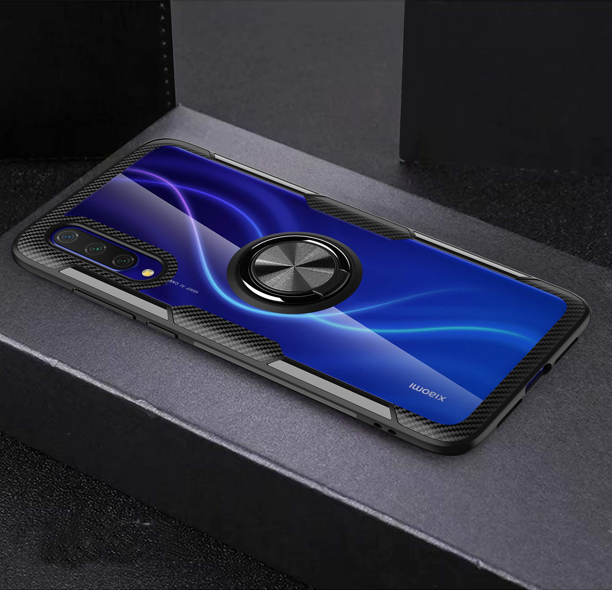 Clear Protective Case For Xiaomi Mi Lite With 360° Rotating Ring