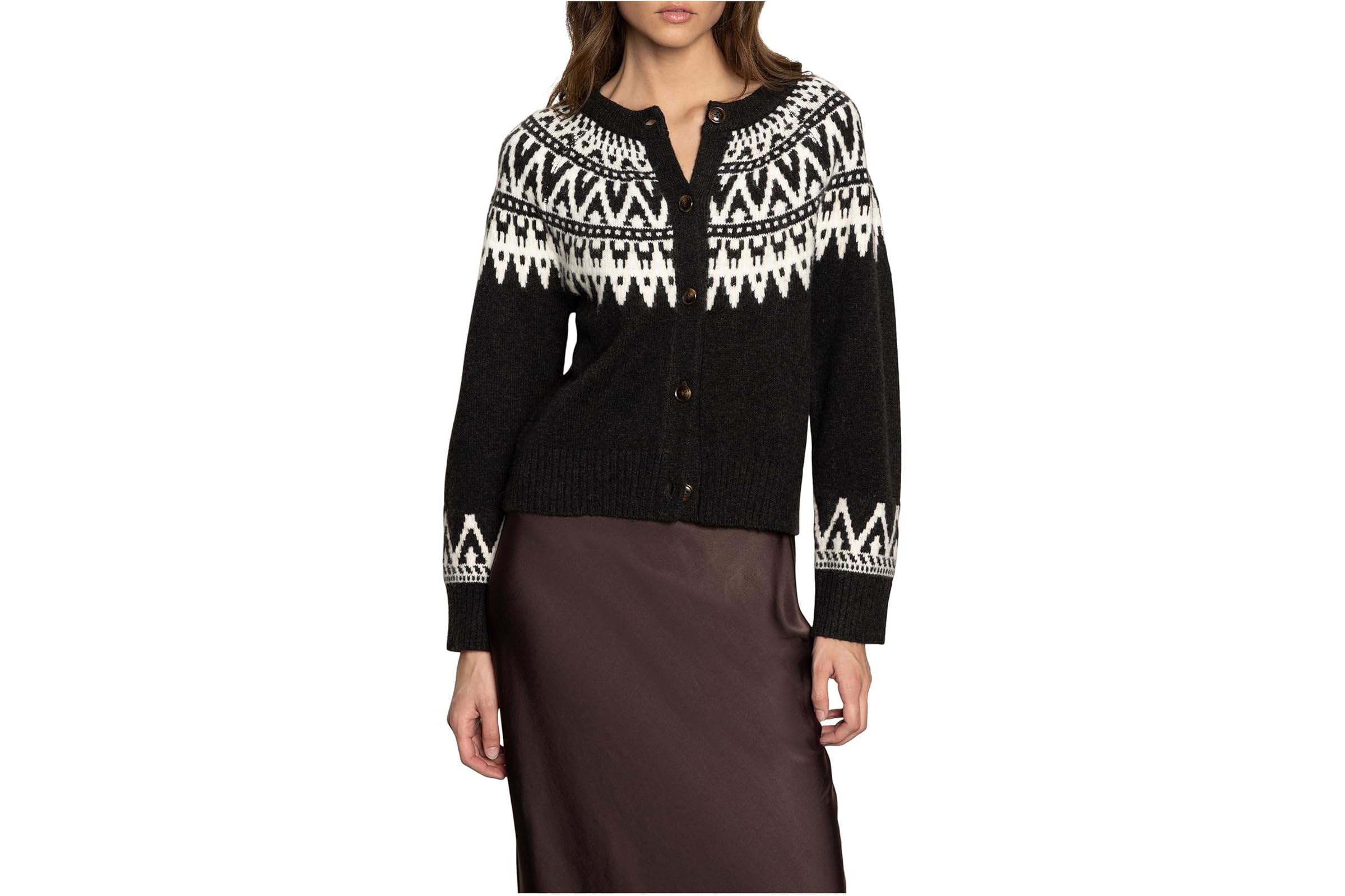 Sanctuary Fairisle Crewneck Cardi
