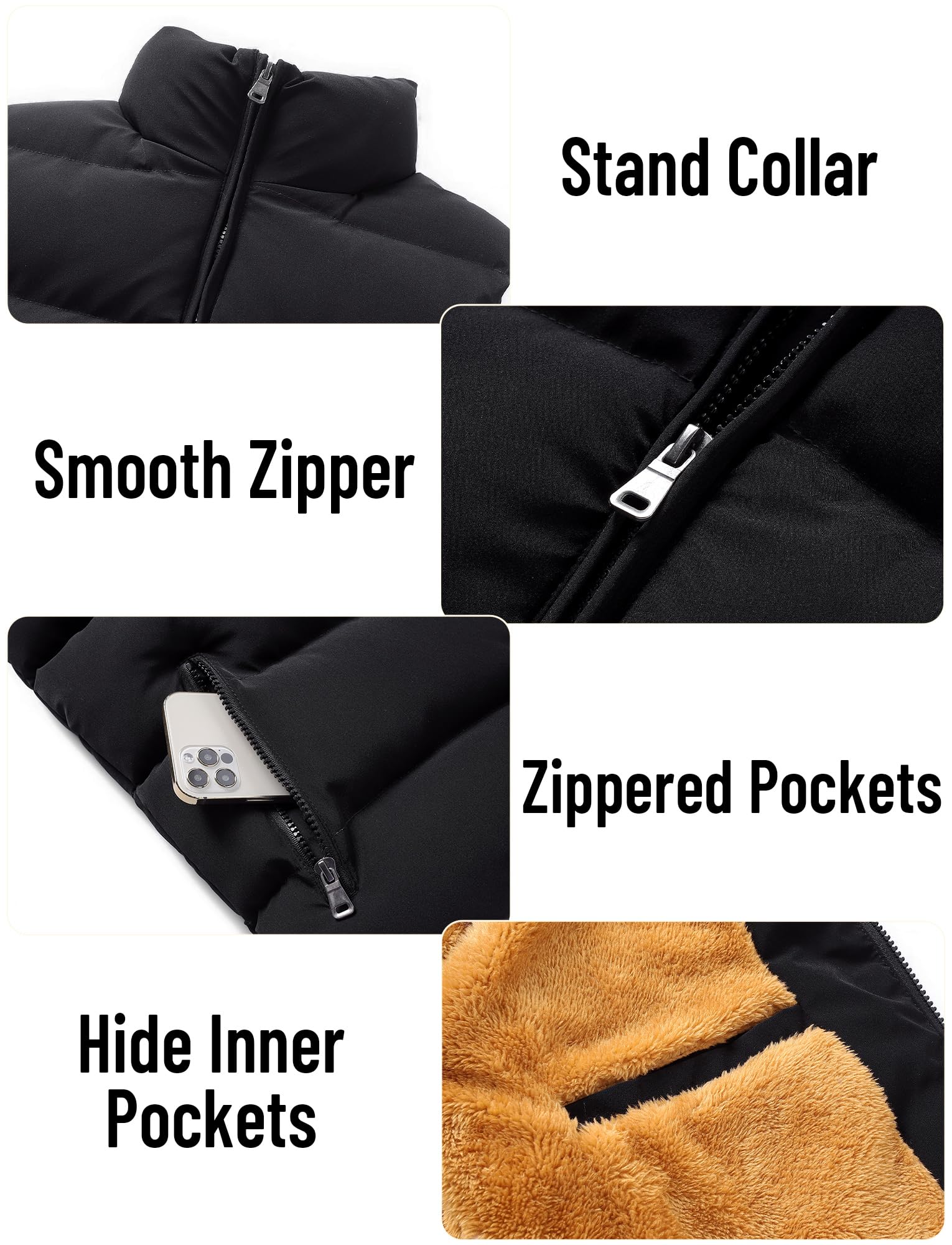 AIEOE - Chaleco Hombre Invierno Abrigo sin Mangas Chalecos Acolchados Chaqueta Hombres Primavera Otoño para Deportes Al Aire Libre - S-2XL