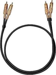 OEHLBACH 2028 - Cable RCA de audio analógico, color negro y blanco y azul