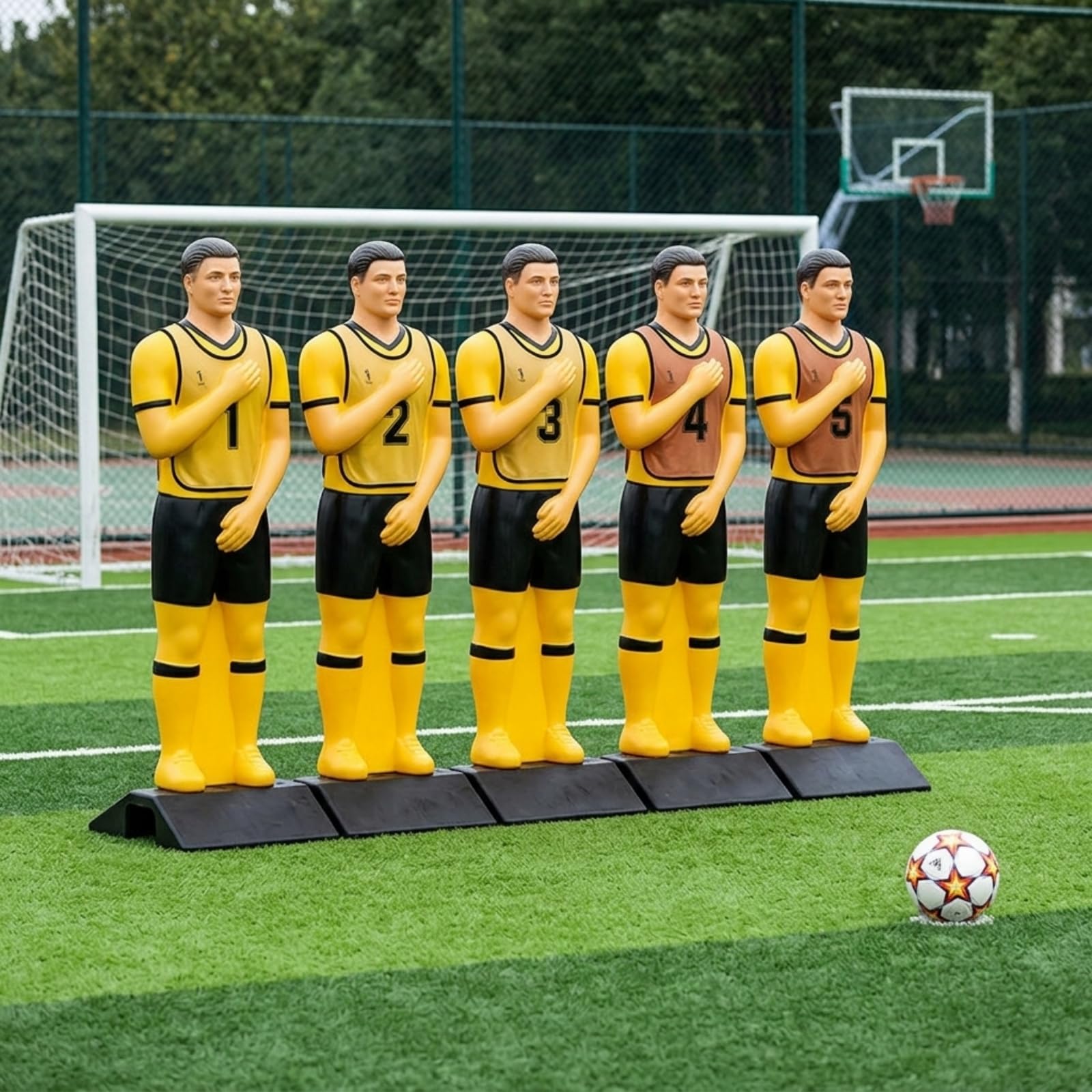 Training Obstacle Pesante in Gomma Base Ancoraggio Supporto Forma a Cuneo Antiscivolo con Fori di Fissaggio Adatta per Allenamenti Calcio Esercizi Atletici Manovre